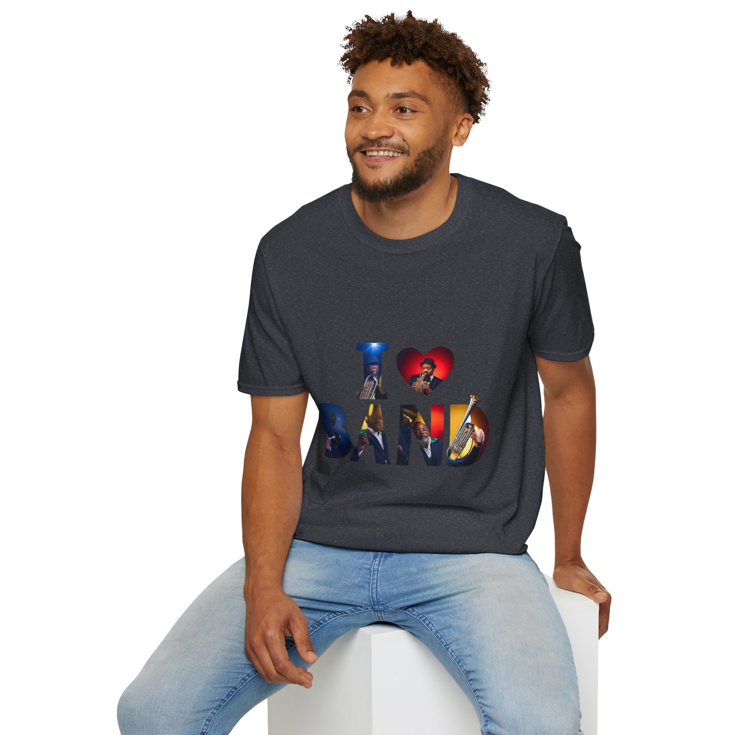 I Love Band Unisex Softstyle T-Shirt