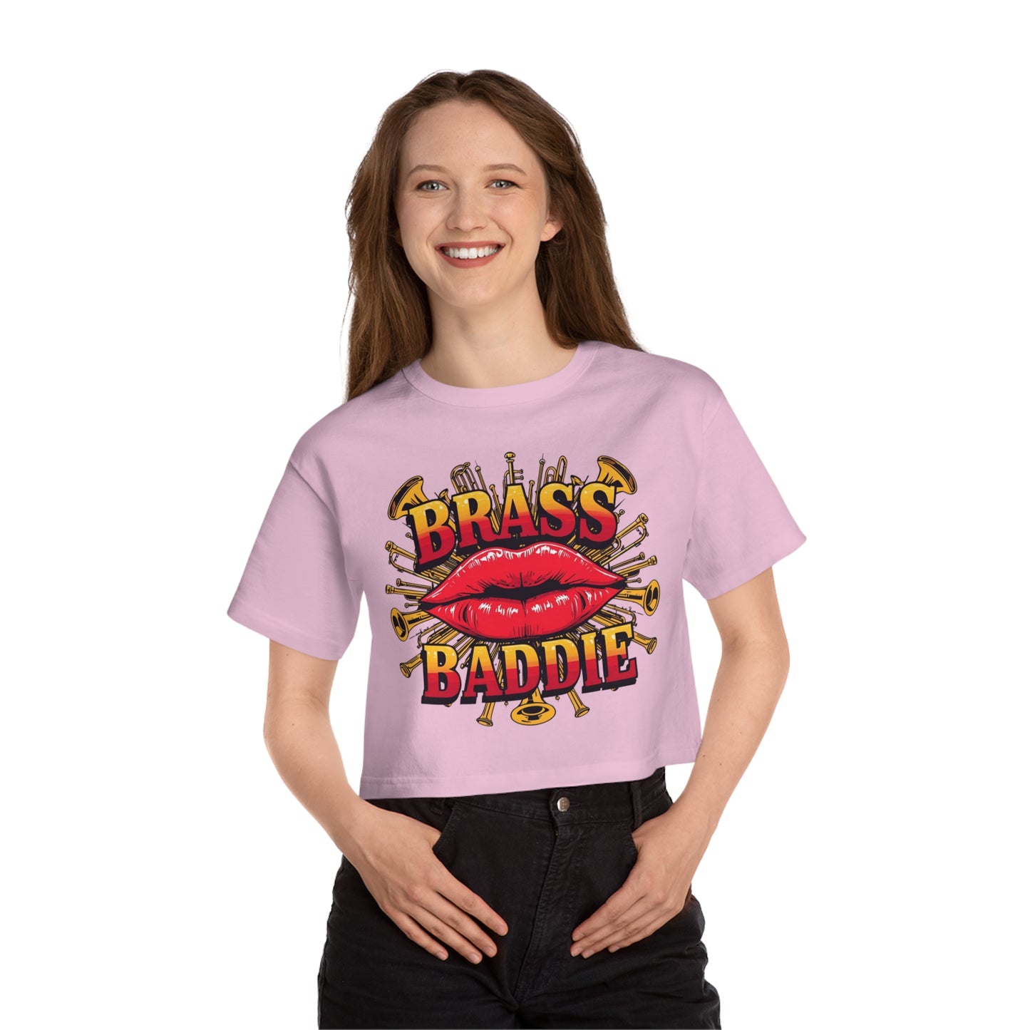 "Brass Baddie" Vintage Champion Cropped T-Shirt