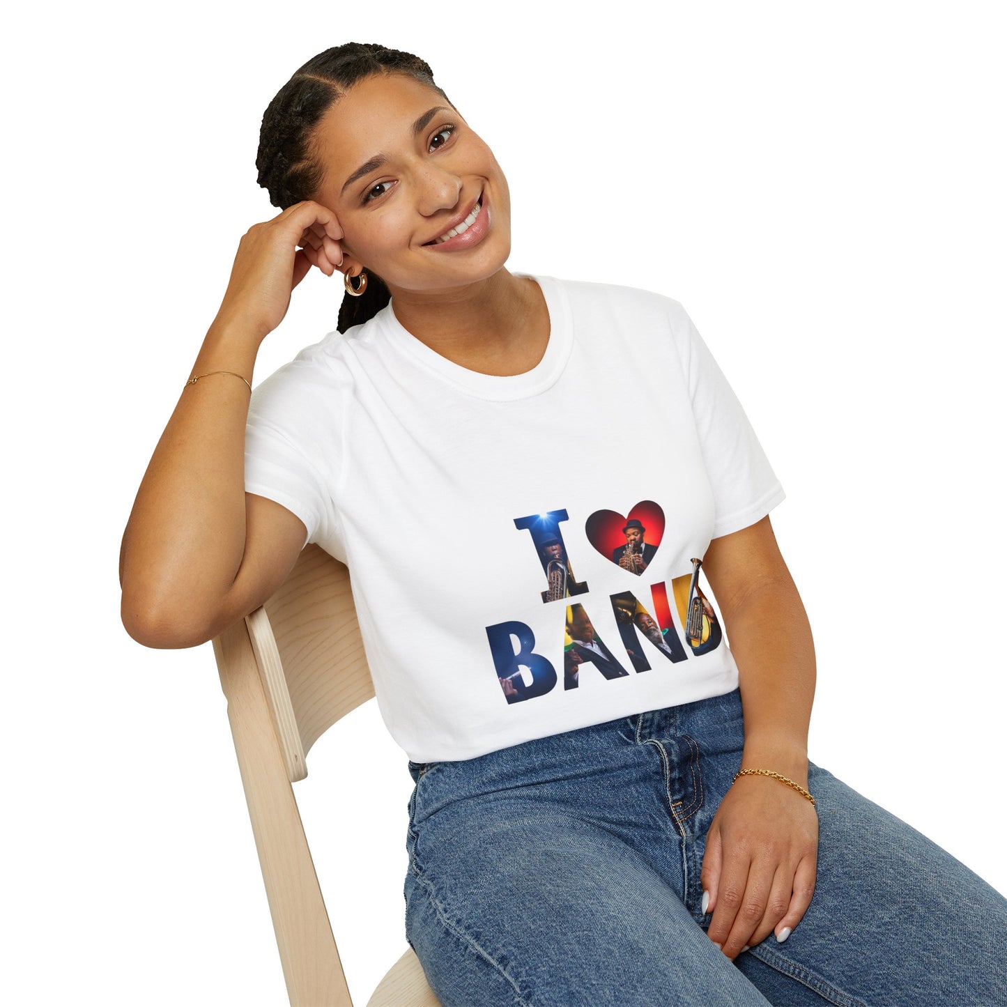 I Love Band Unisex Softstyle T-Shirt