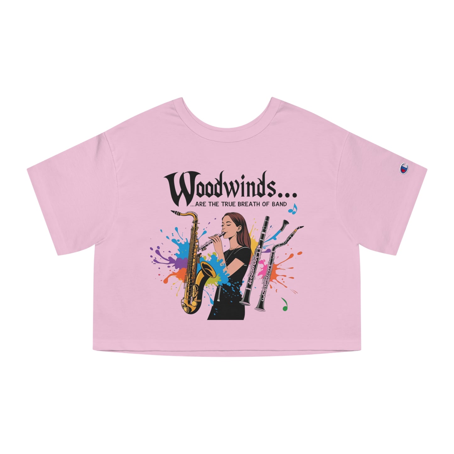"Woodwinds Music Lover" Champion Cropped T-Shirt