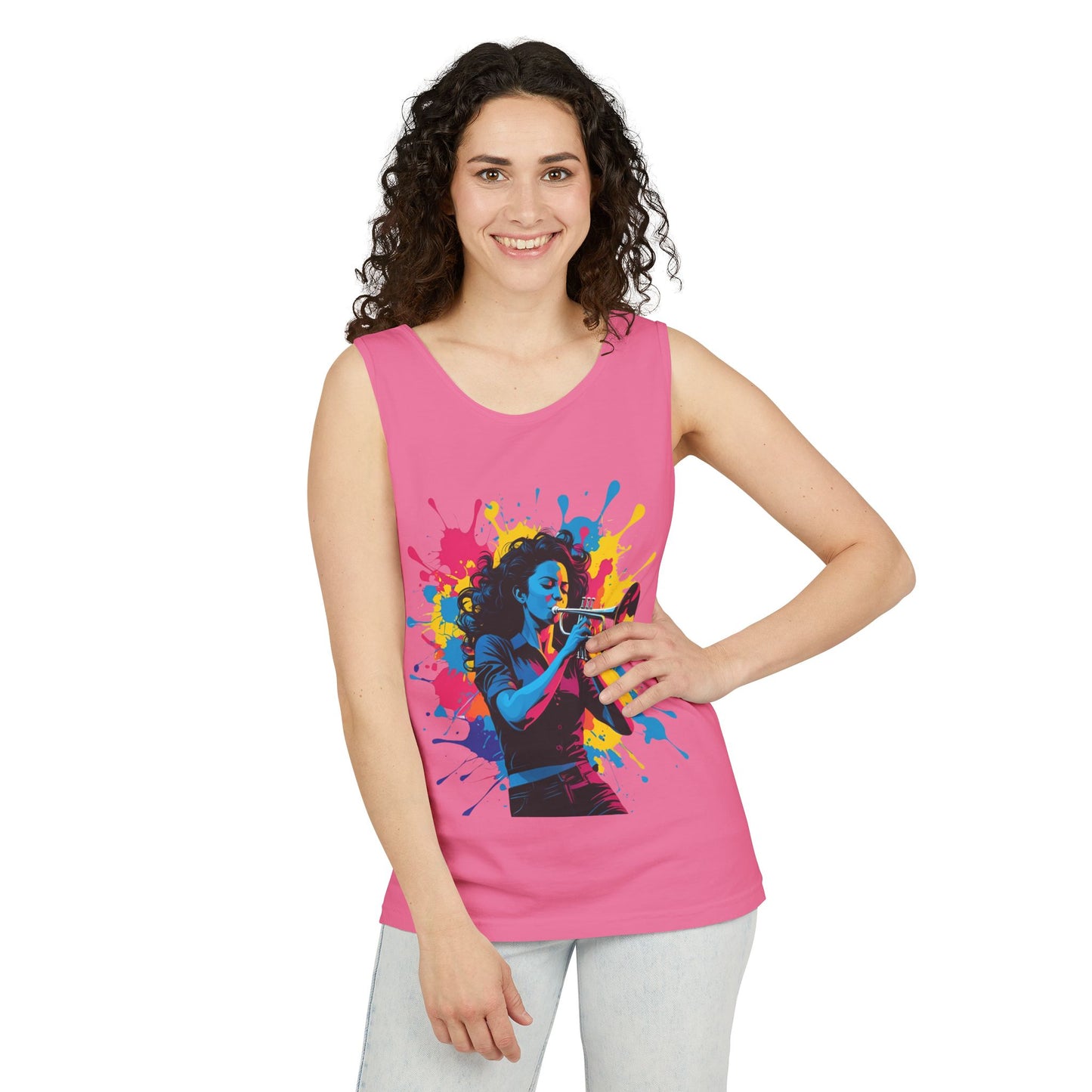 Vibrant Trumpet Musician Tank Top
