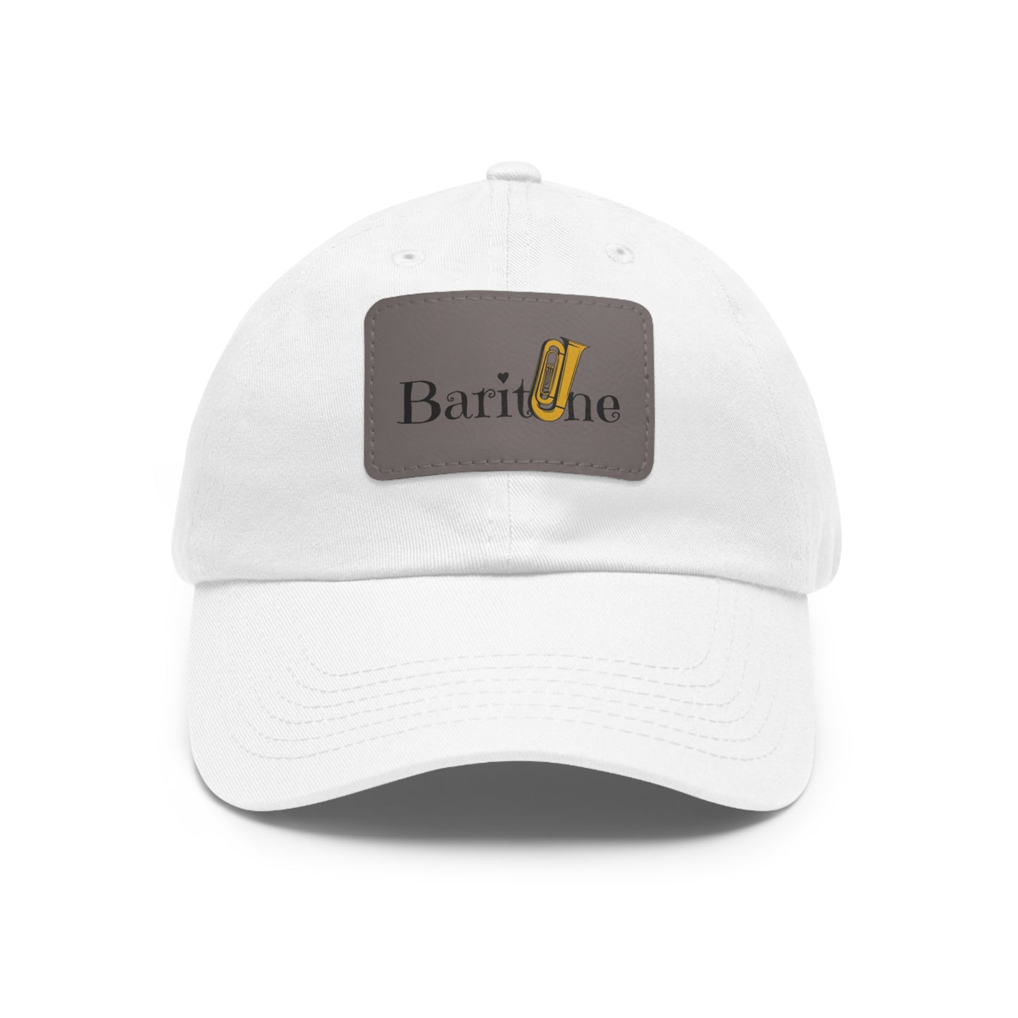 "Baritone" Dad Hat with Leather Patch (Rectangle)