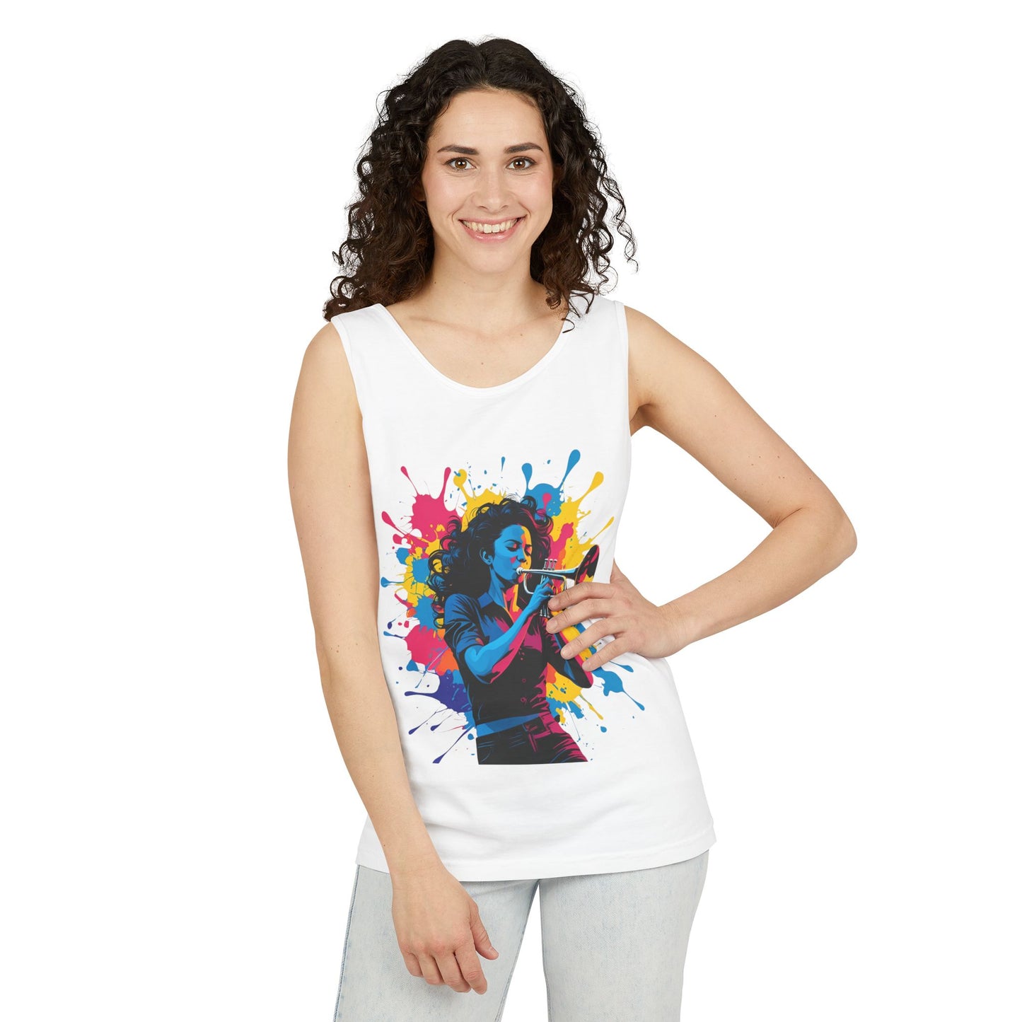 Vibrant Trumpet Musician Tank Top
