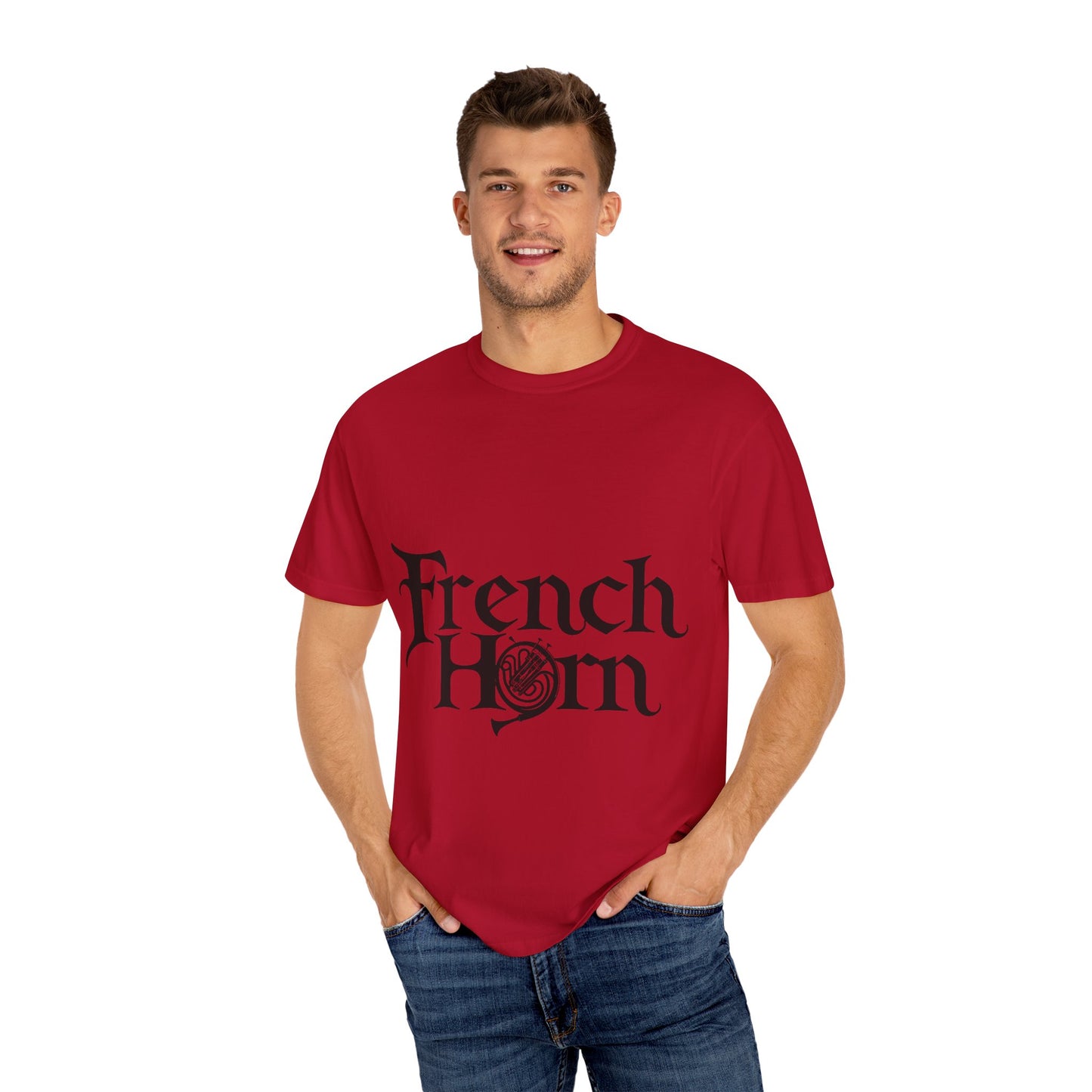 "French Horn" Unisex Garment-Dyed T-shirt
