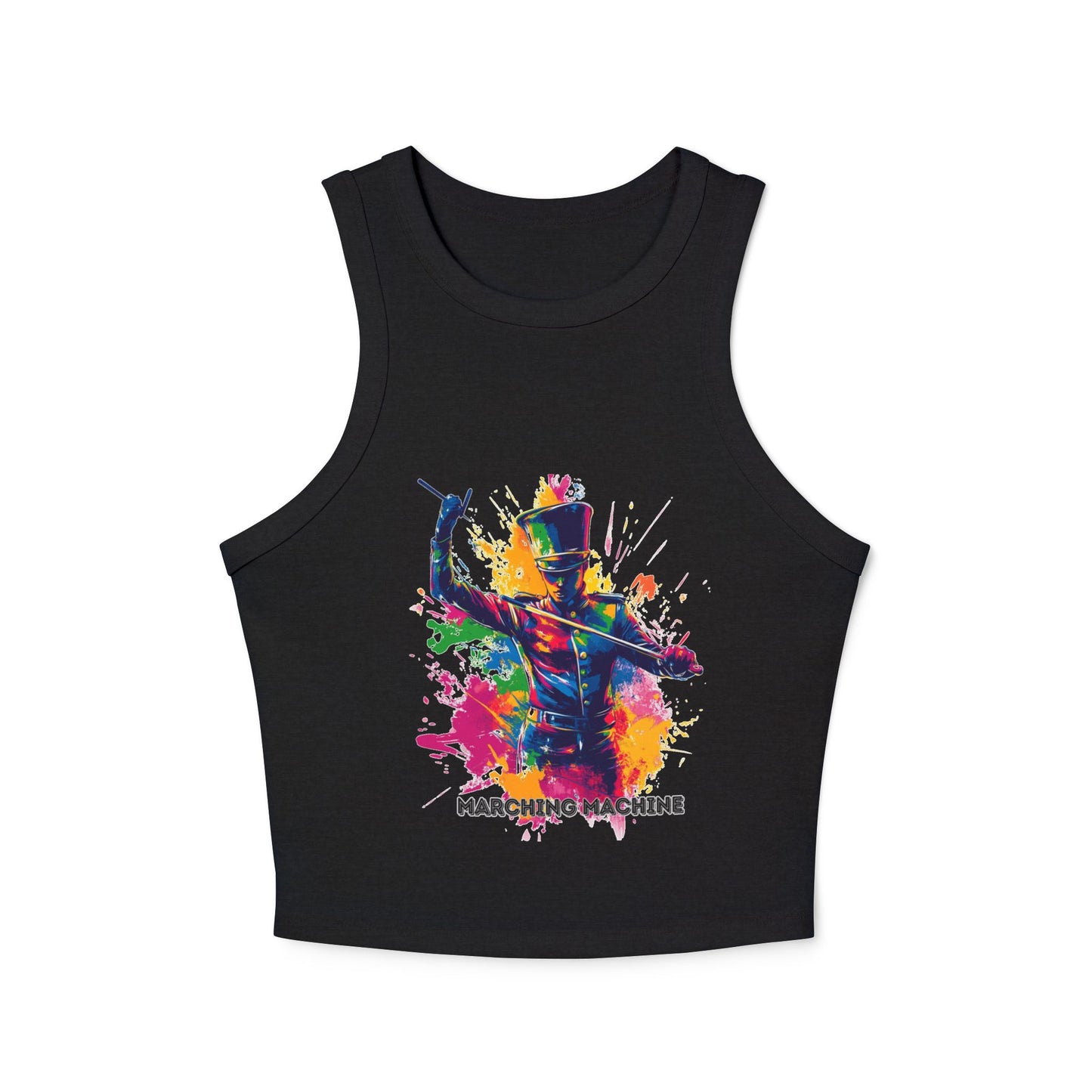 "Marching Machine" Women's Micro Rib Racer Tank Top