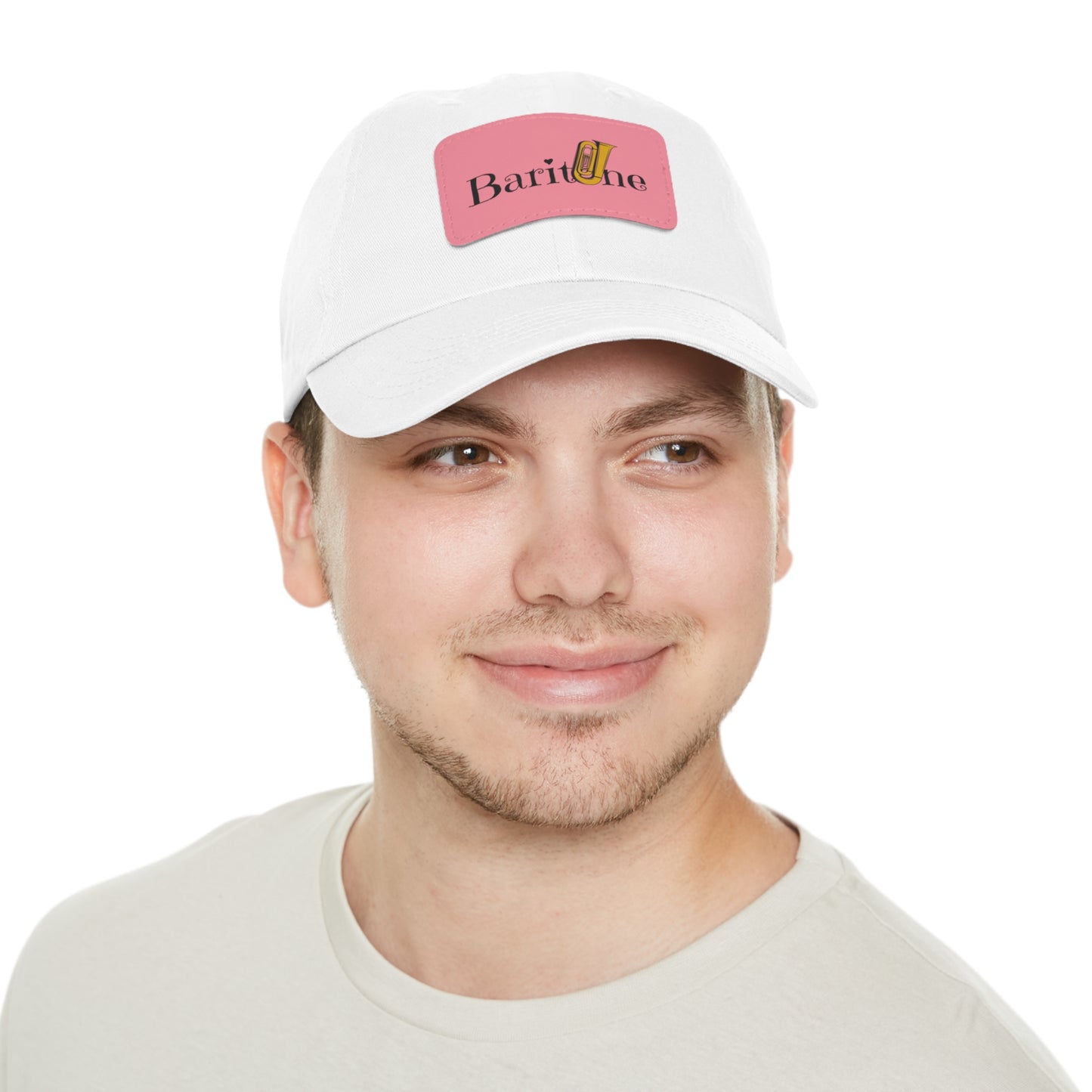 "Baritone" Dad Hat with Leather Patch (Rectangle)