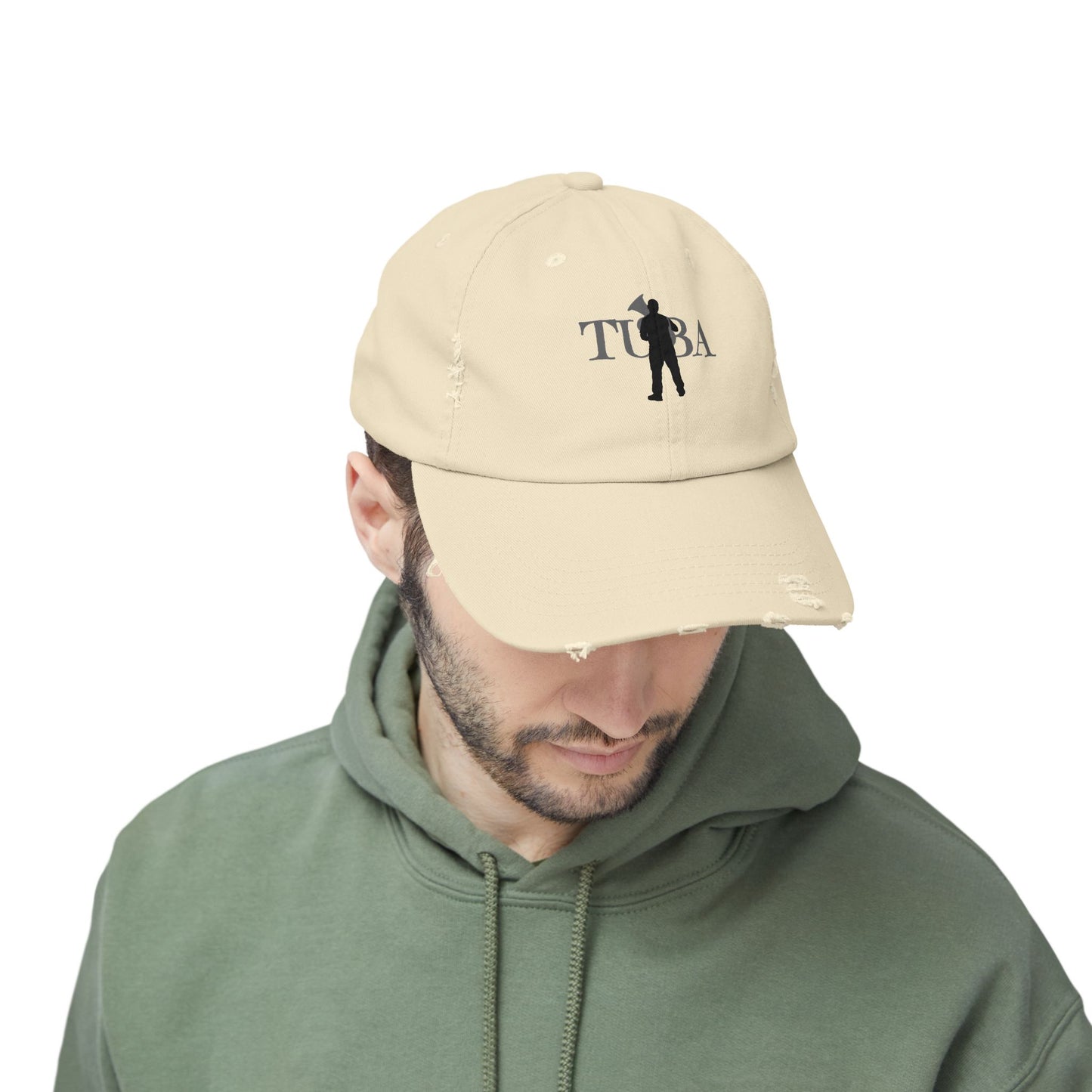 Unisex Tuba Distressed Cap