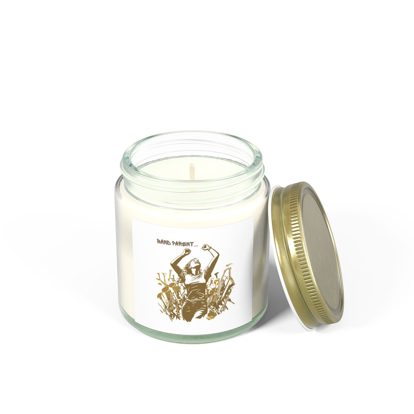 "Band Parent" Scented Candles, Coconut Apricot Wax (4oz, 9oz)