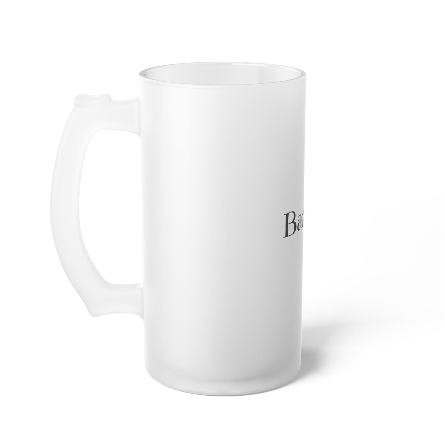 "Baritone" Frosted Glass Beer Mug