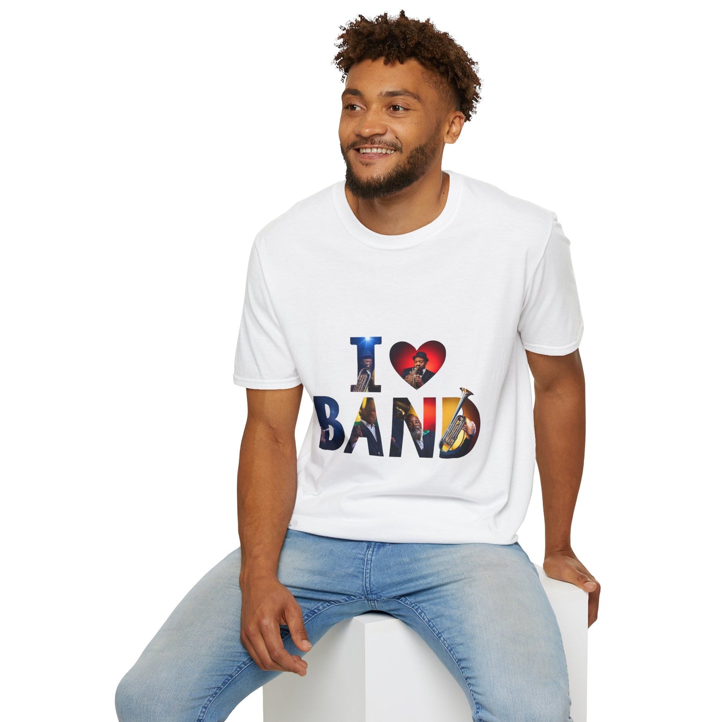 I Love Band Unisex Softstyle T-Shirt