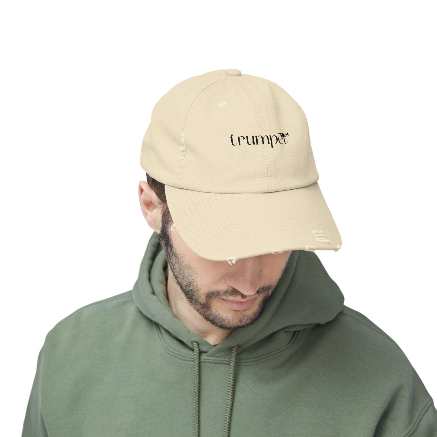 Unisex "Trumpet" Distressed Cap