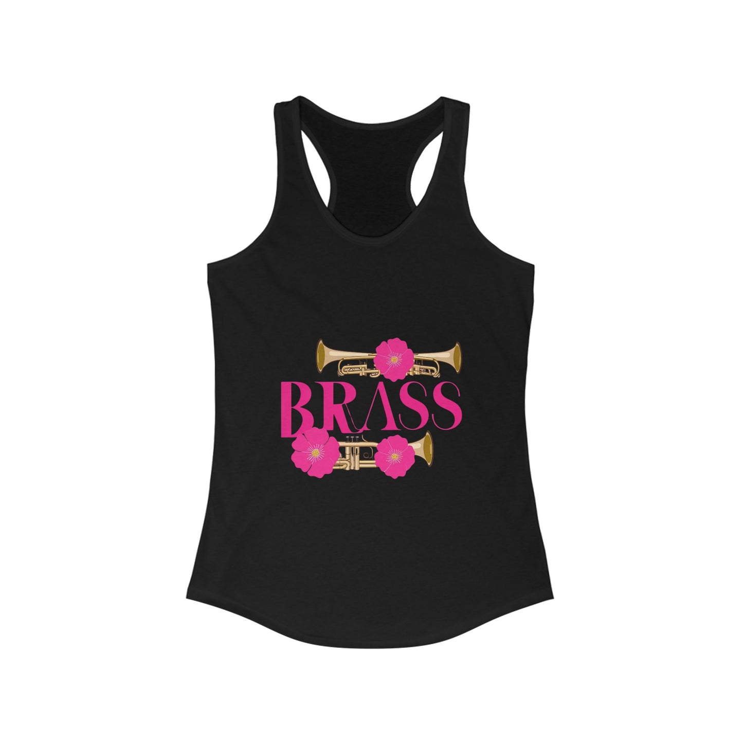 "Brass" Floral Women's Racer-back Tank Top