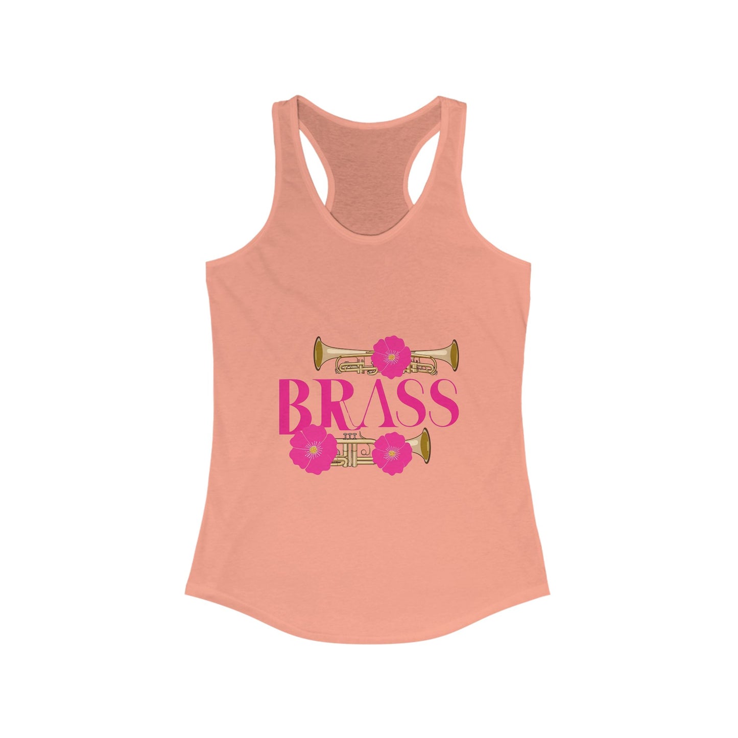 "Brass" Floral Women's Racer-back Tank Top