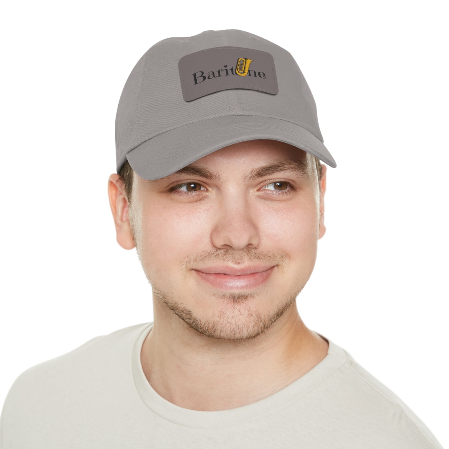 "Baritone" Dad Hat with Leather Patch (Rectangle)