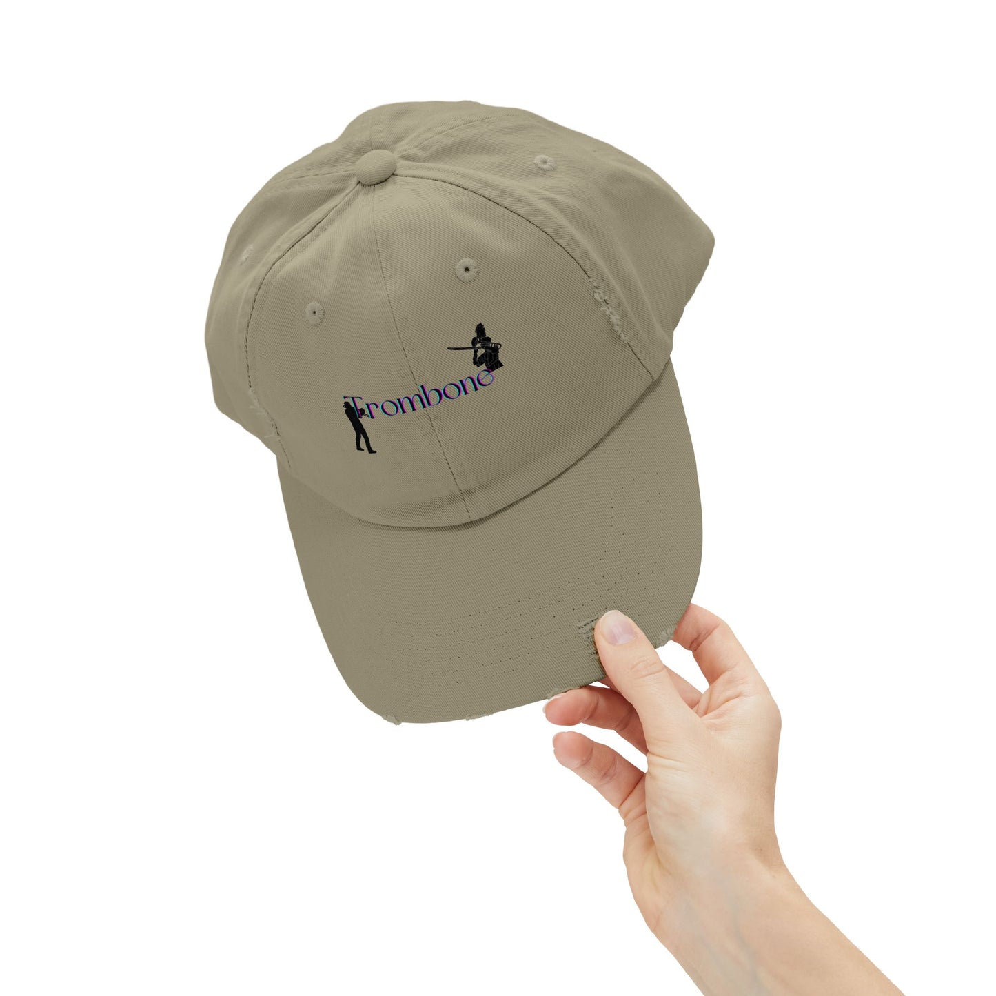 Unisex Distressed Trombone Cap