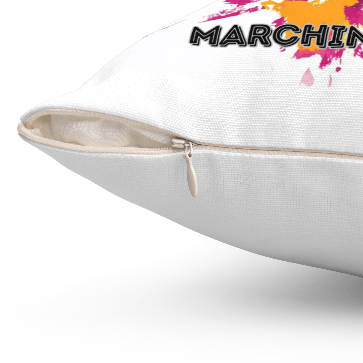 "Marching Machine" Spun Polyester Square Pillow