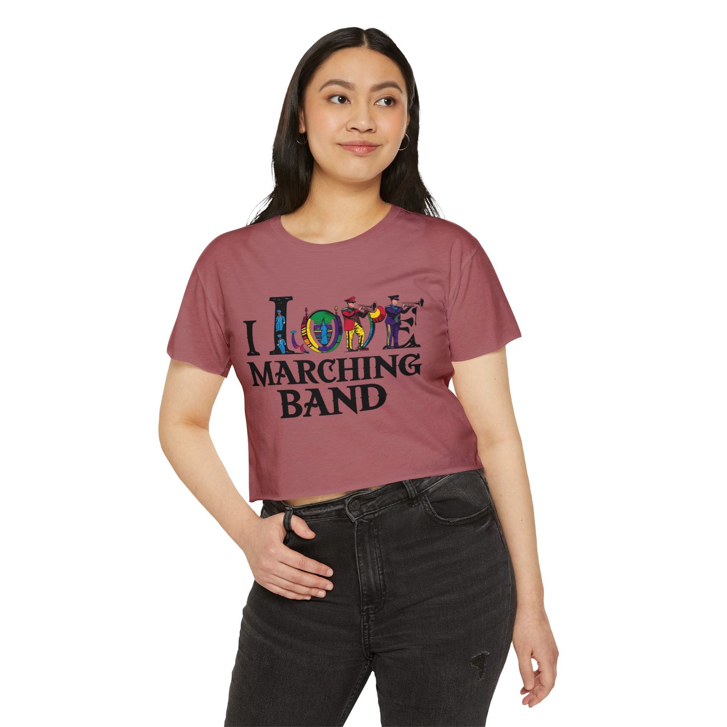"I Love Marching Band" Festival Crop Top