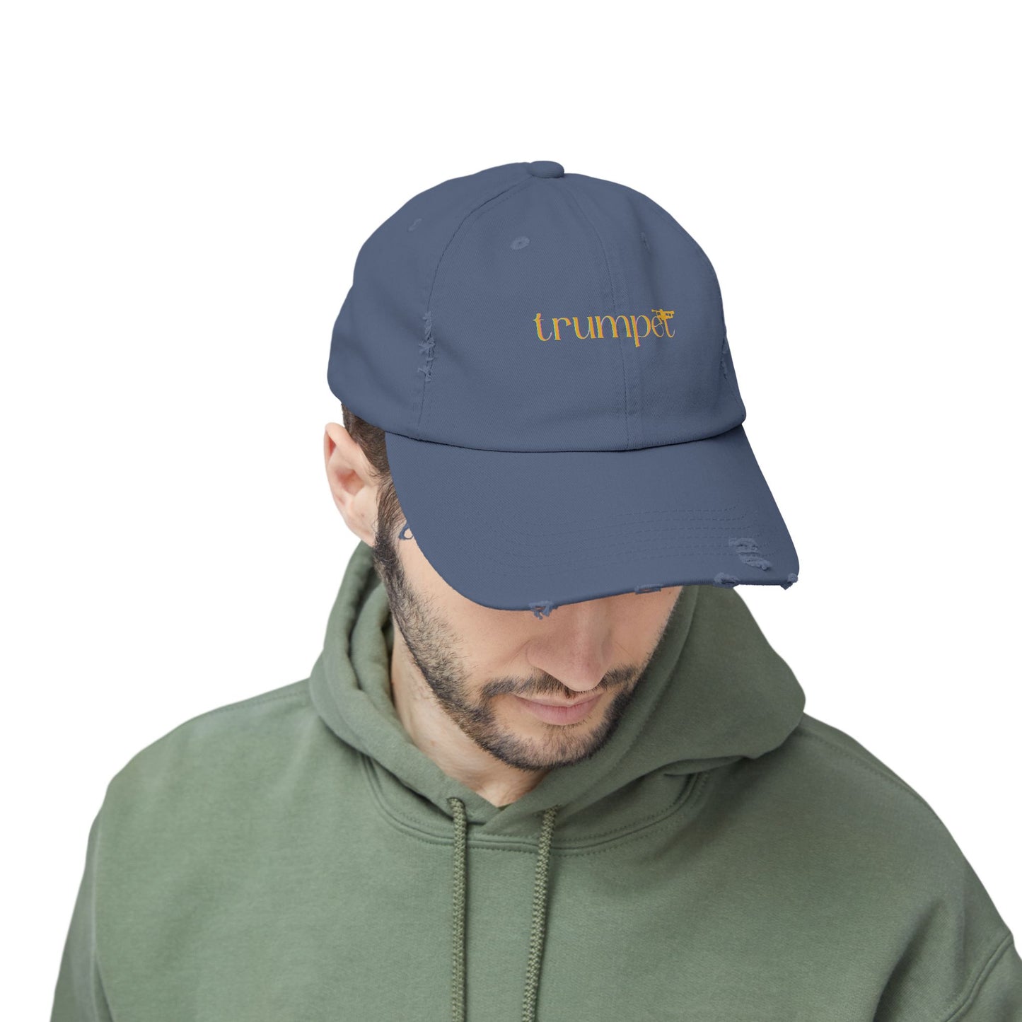 Unisex Distressed Trumpet Cap