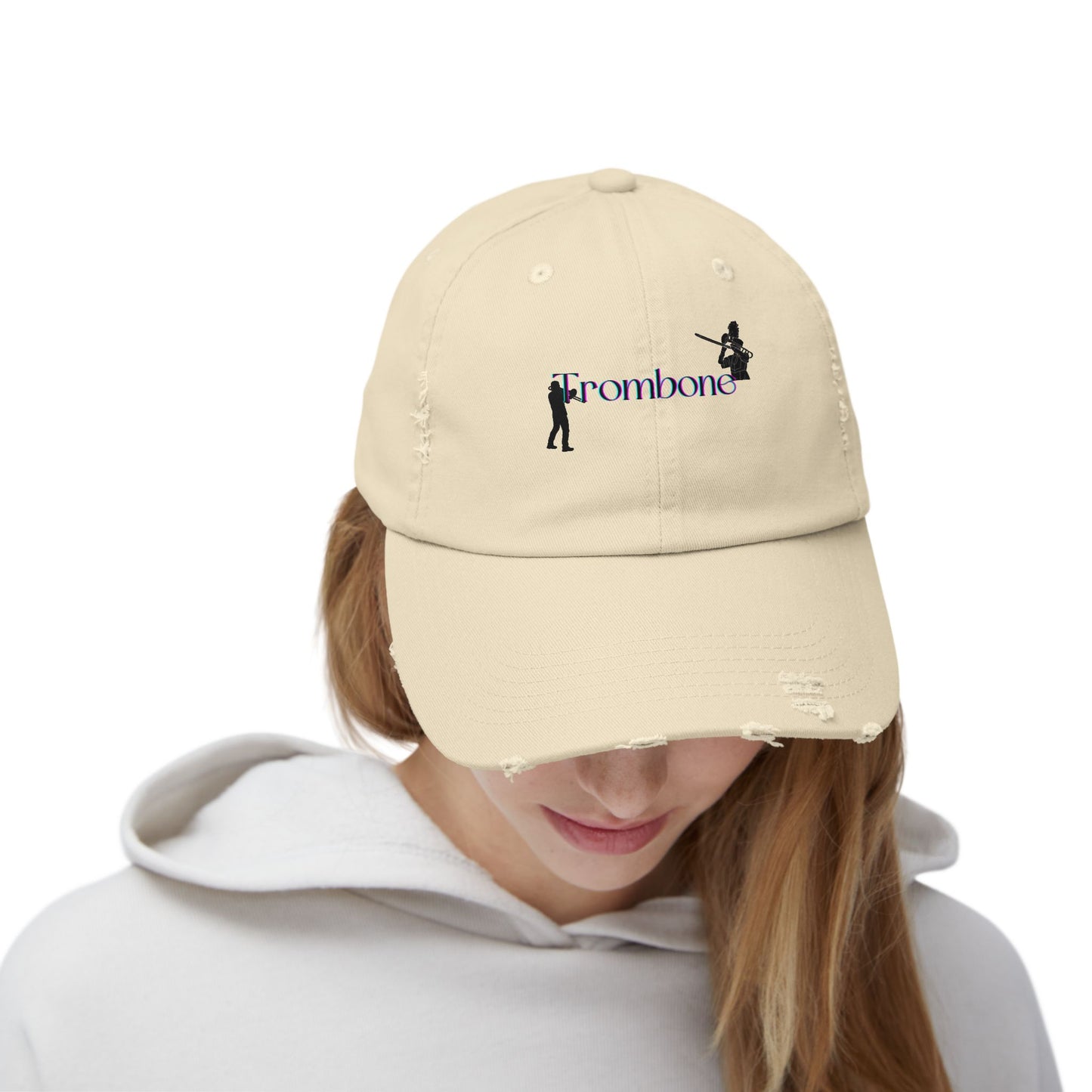 Unisex Distressed Trombone Cap