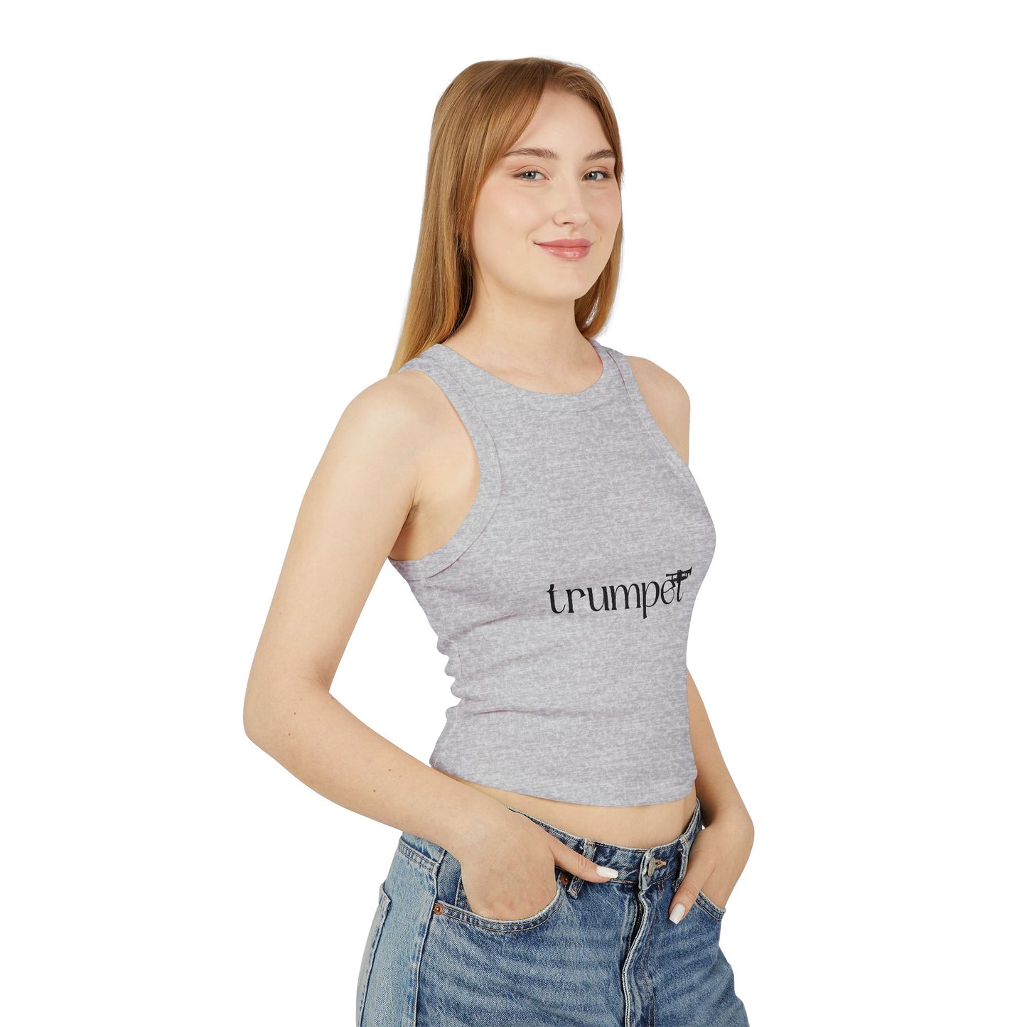 "Trumpet" Women's Micro Rib Racer Tank Top