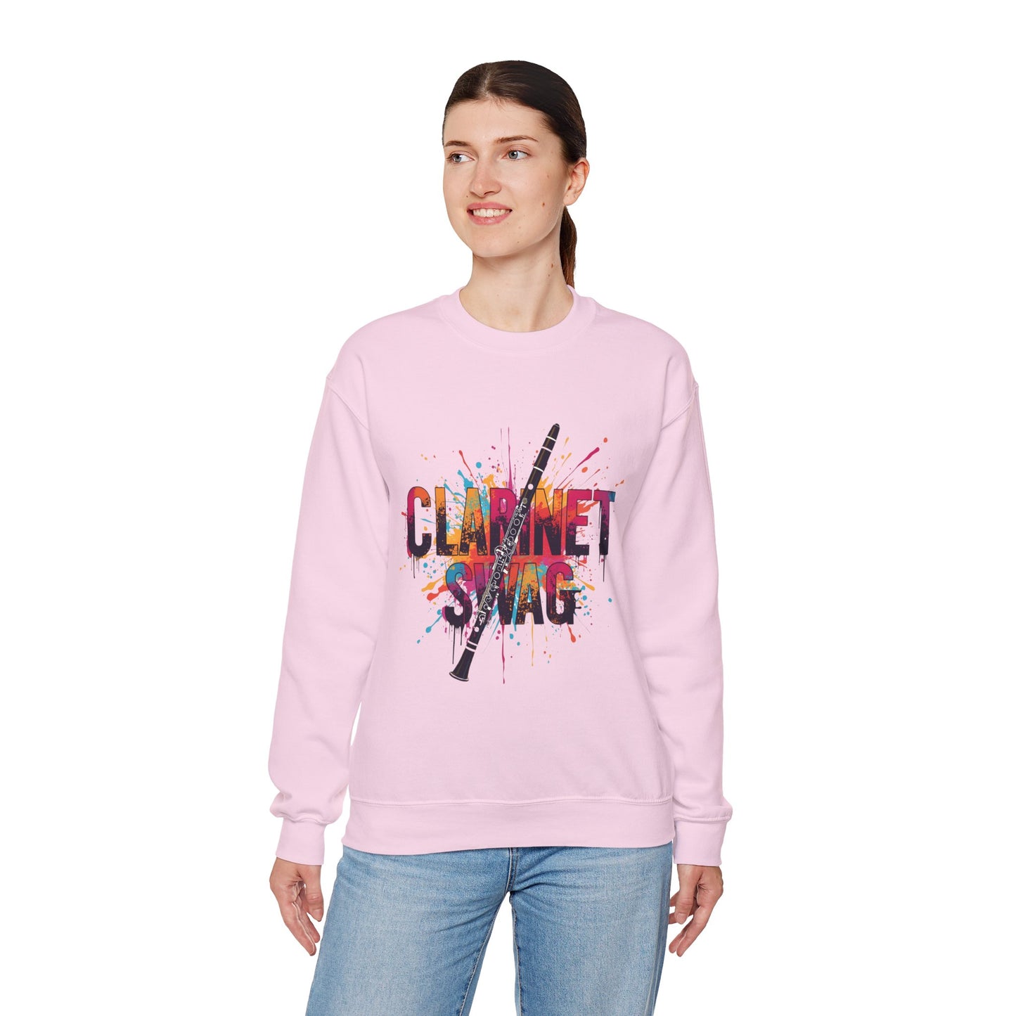 "Clarinet Swag" Colorful Unisex Crewneck Sweatshirt
