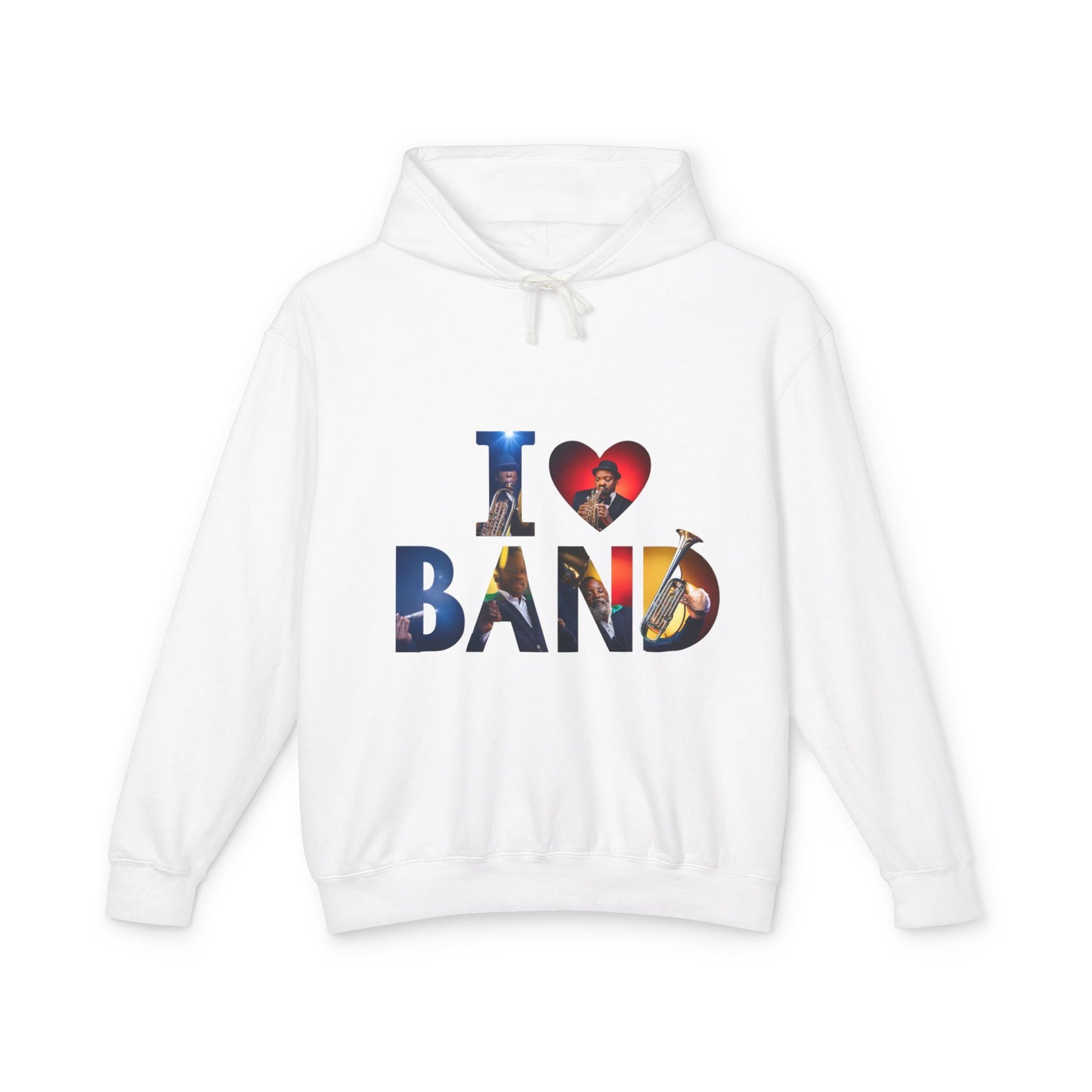 I Love Band Unisex Lightweight Hooded Sweatshirt