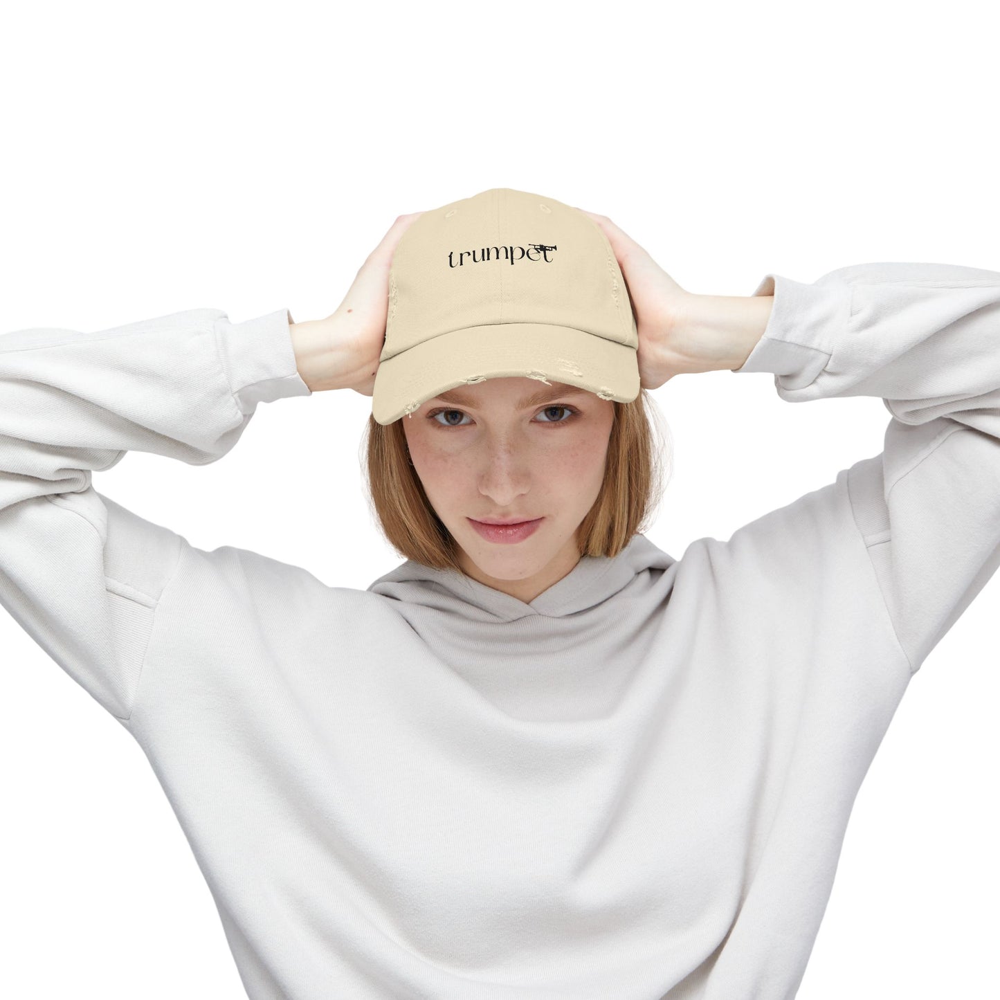 Unisex "Trumpet" Distressed Cap