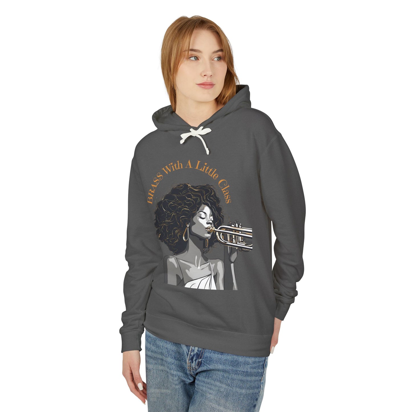 "Brass With Class" Unisex Lightweight Hooded Sweatshirt