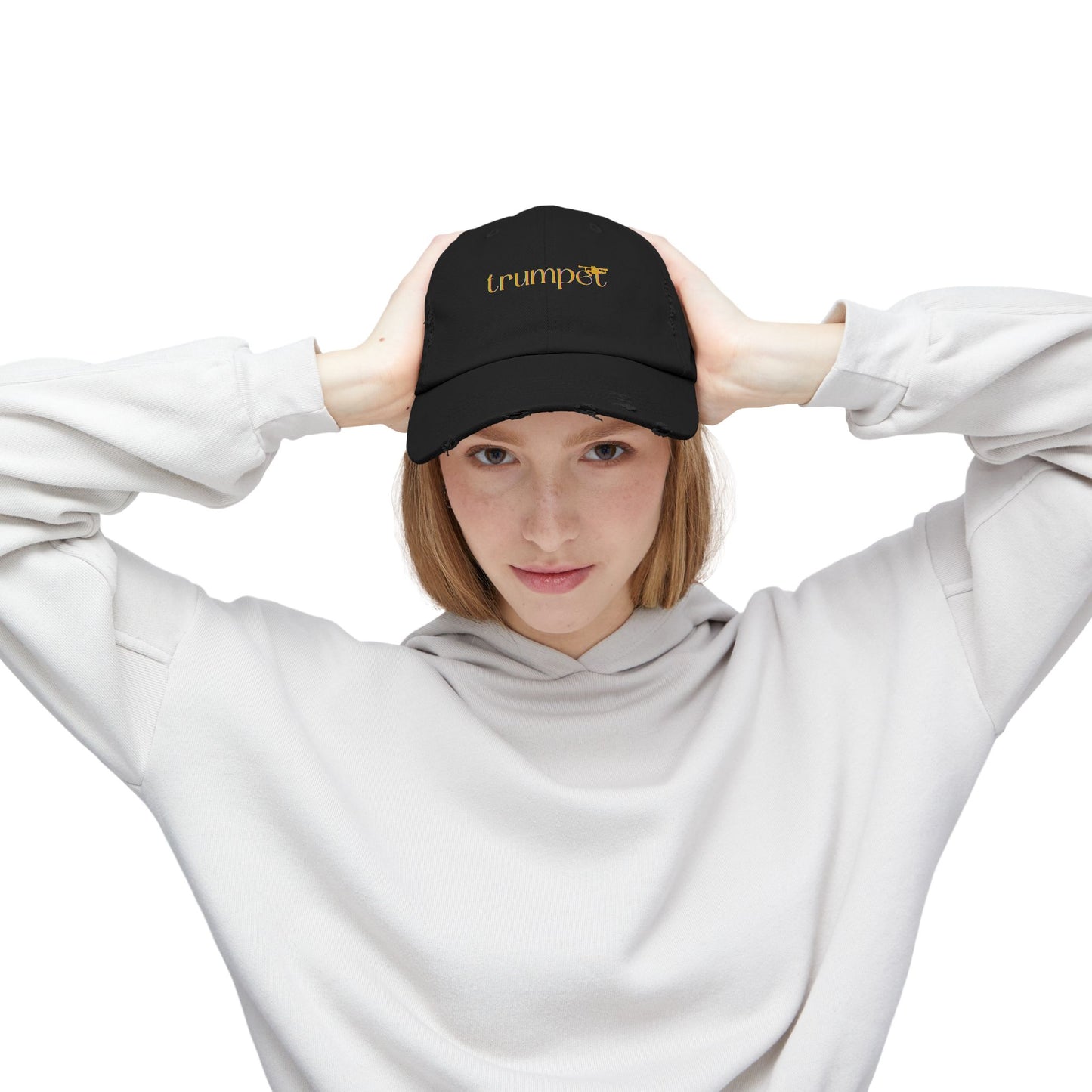 Unisex Distressed Trumpet Cap
