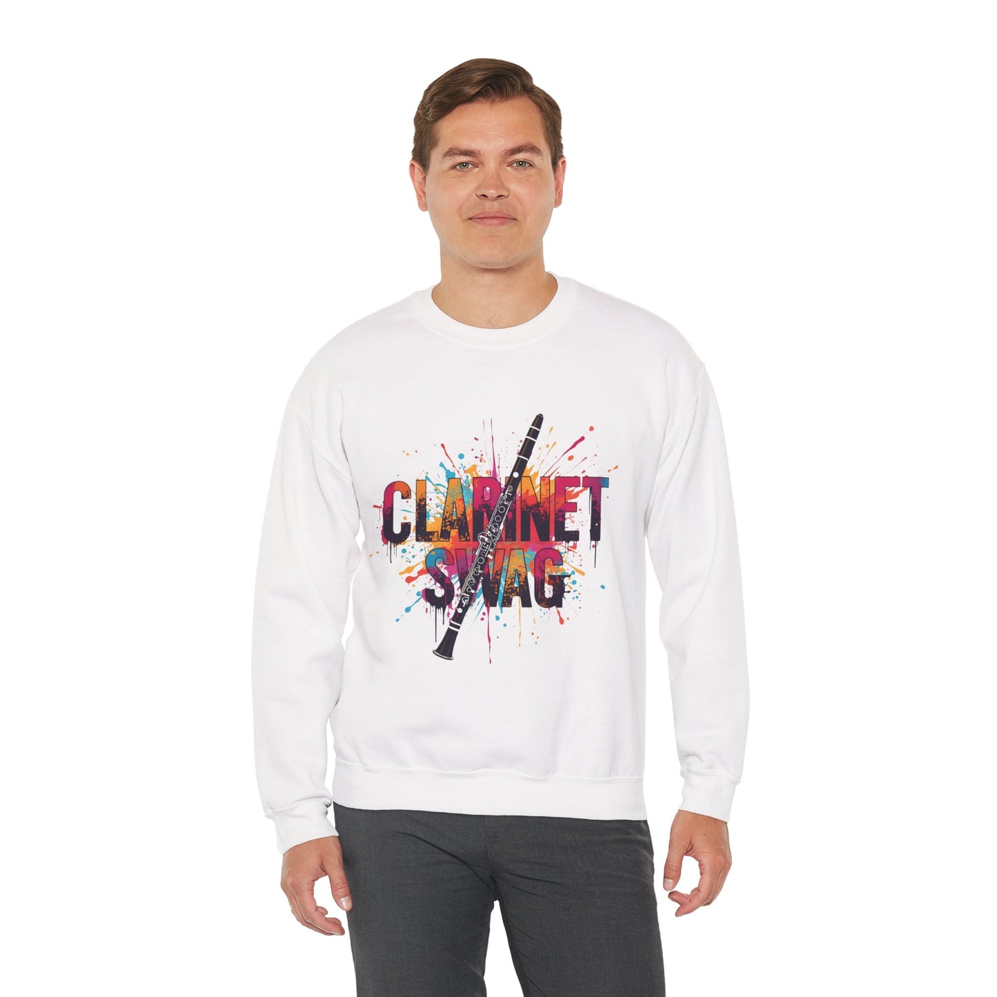 "Clarinet Swag" Colorful Unisex Crewneck Sweatshirt