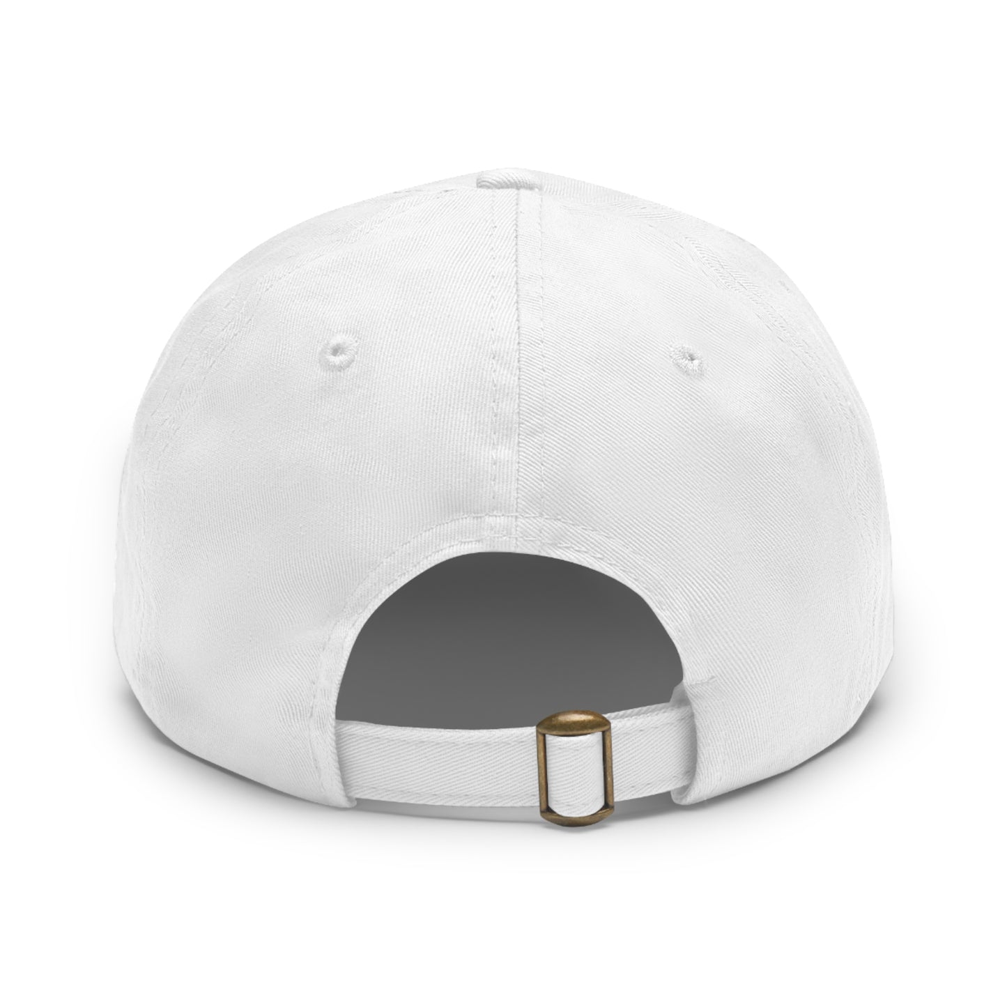 "French Horn" Dad Hat with Leather Patch (Rectangle)