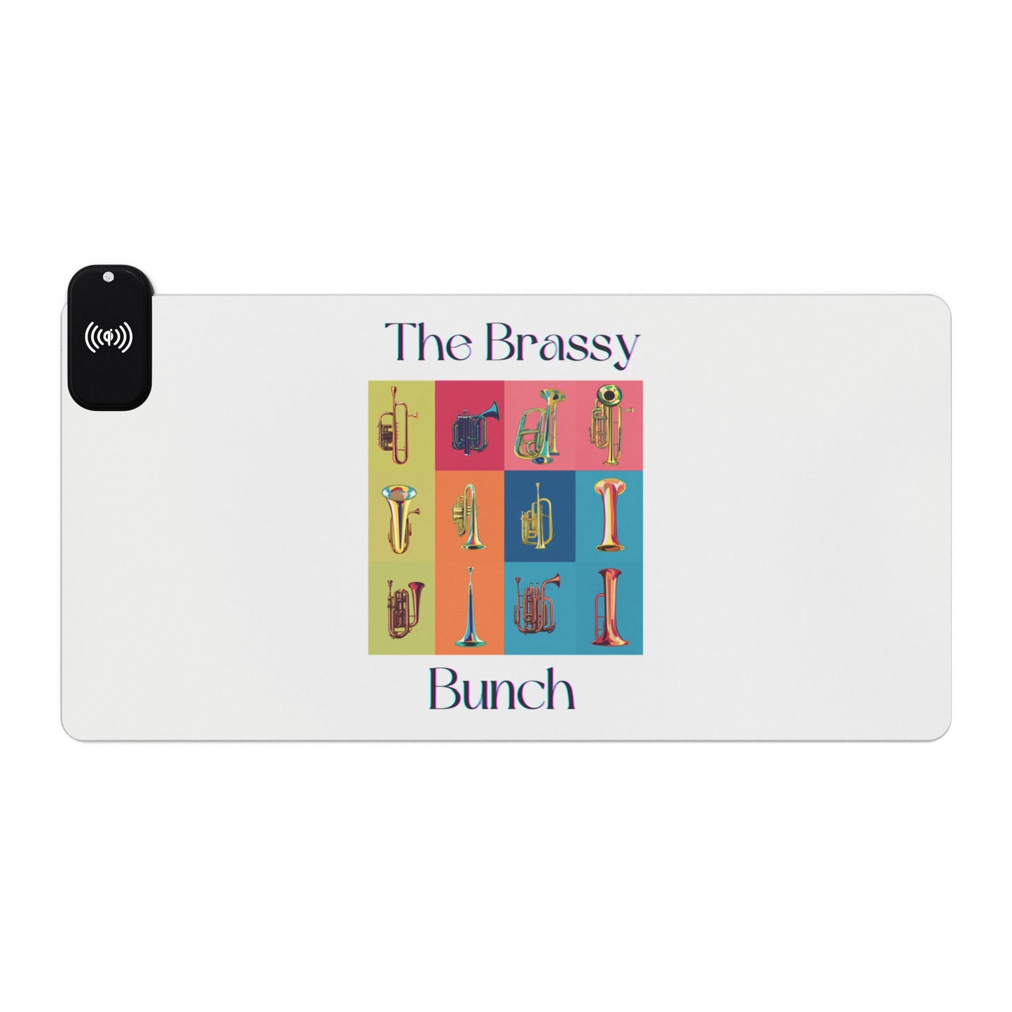 "Brassy Bunch" LED Gaming Mouse Pad, Wireless Charging
