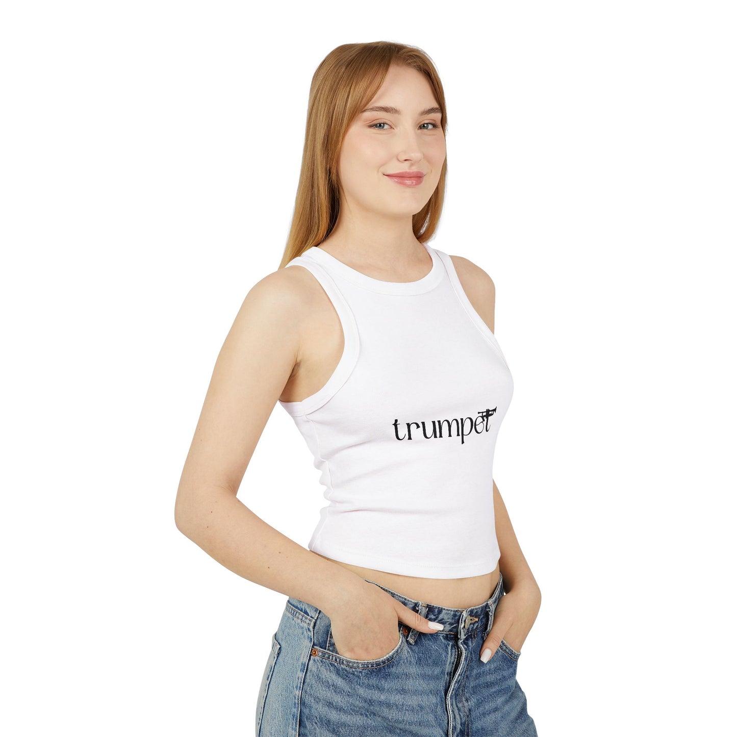 "Trumpet" Women's Micro Rib Racer Tank Top