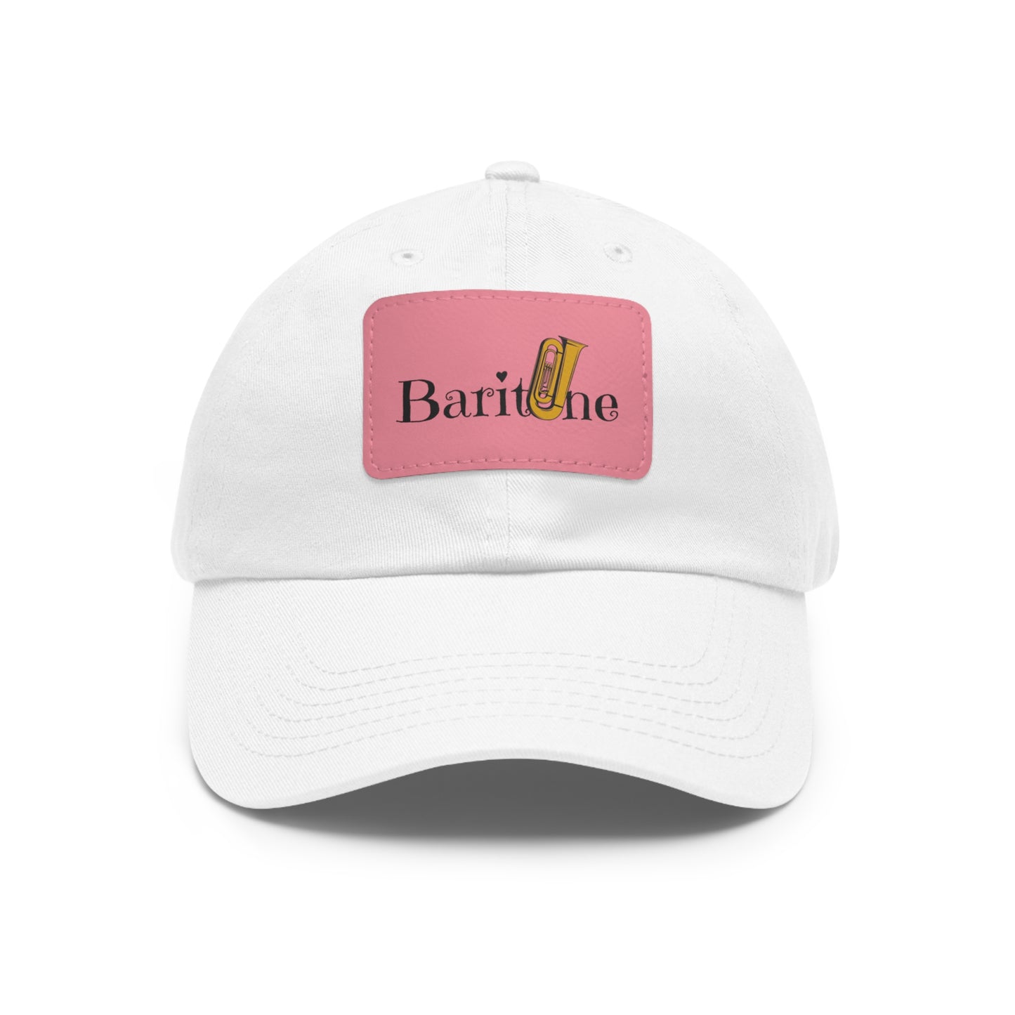 "Baritone" Dad Hat with Leather Patch (Rectangle)