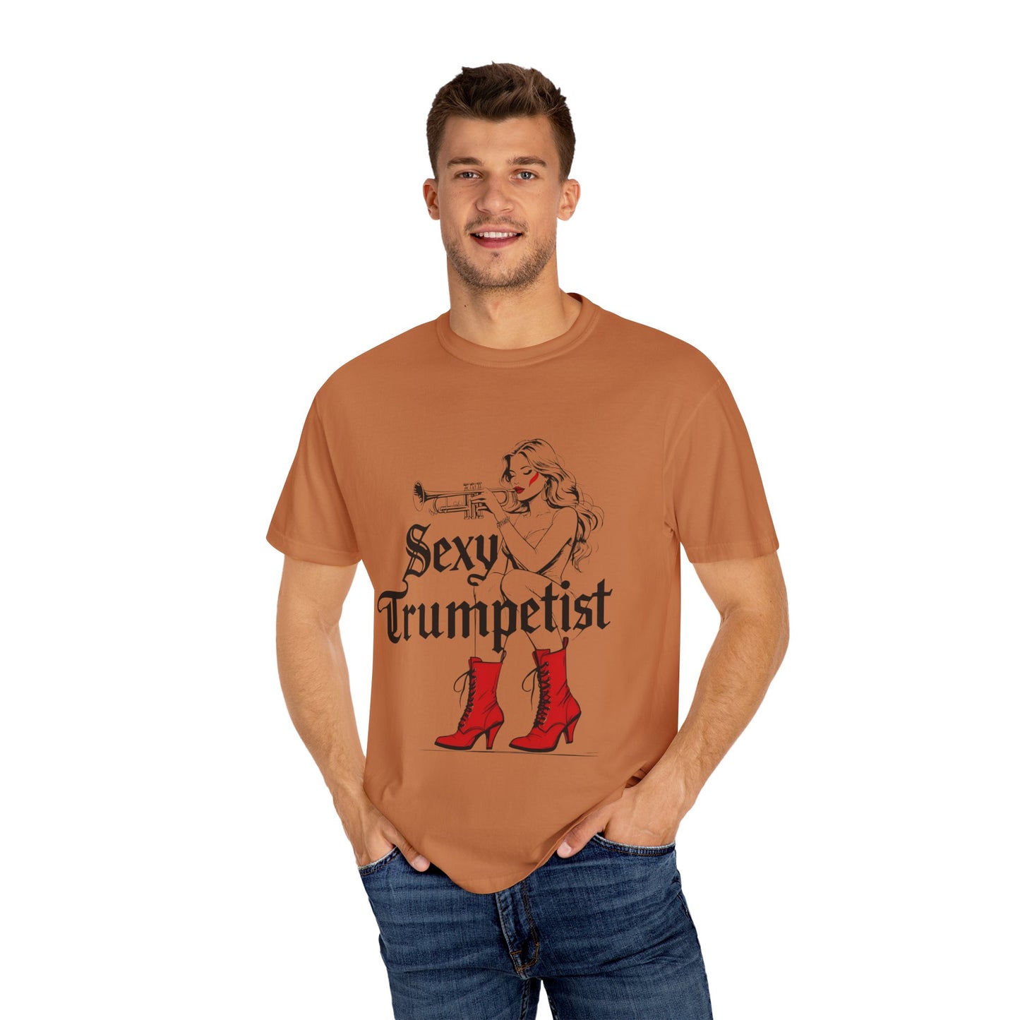 "Sexy Trumpetist" Unisex Garment-Dyed T-shirt