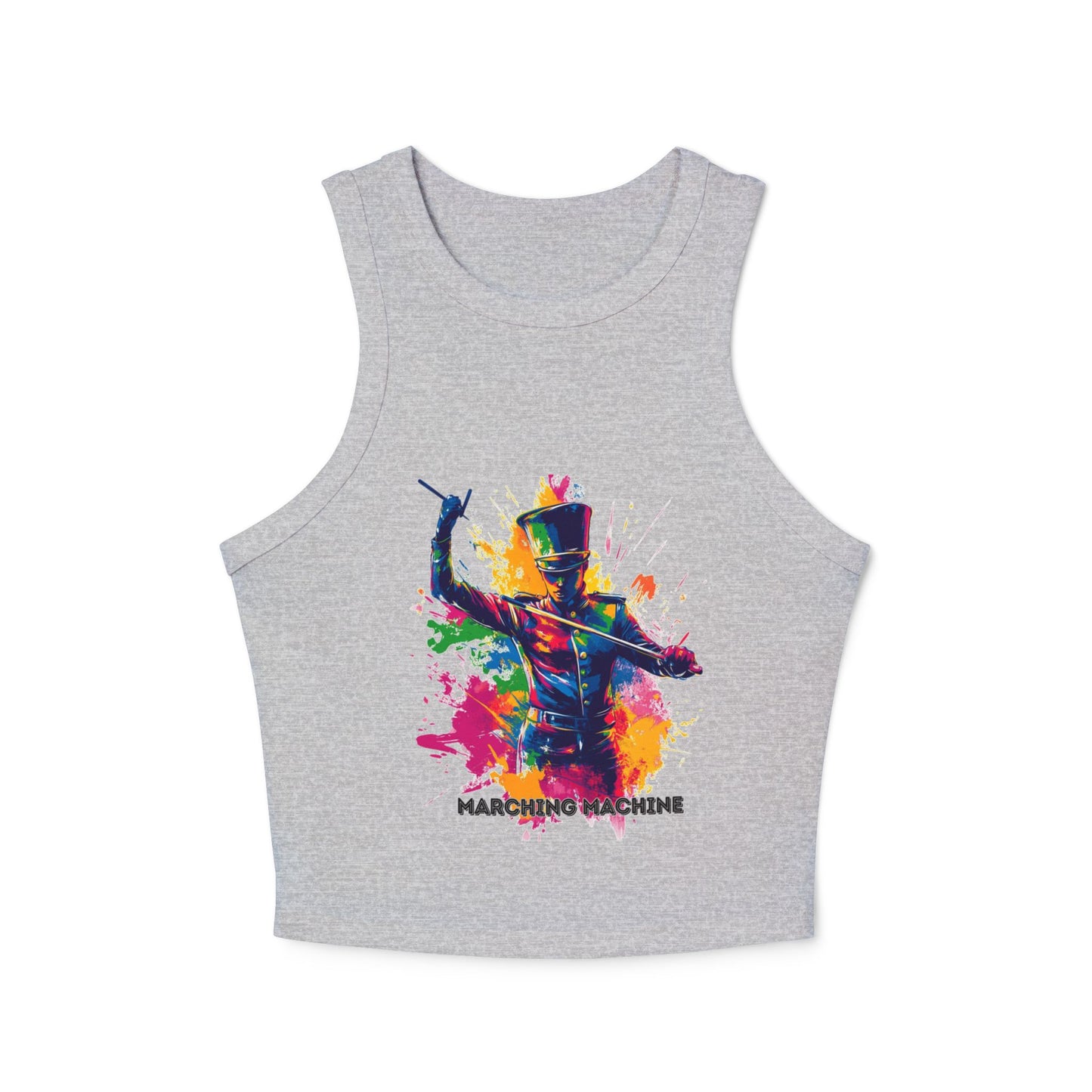 "Marching Machine" Women's Micro Rib Racer Tank Top
