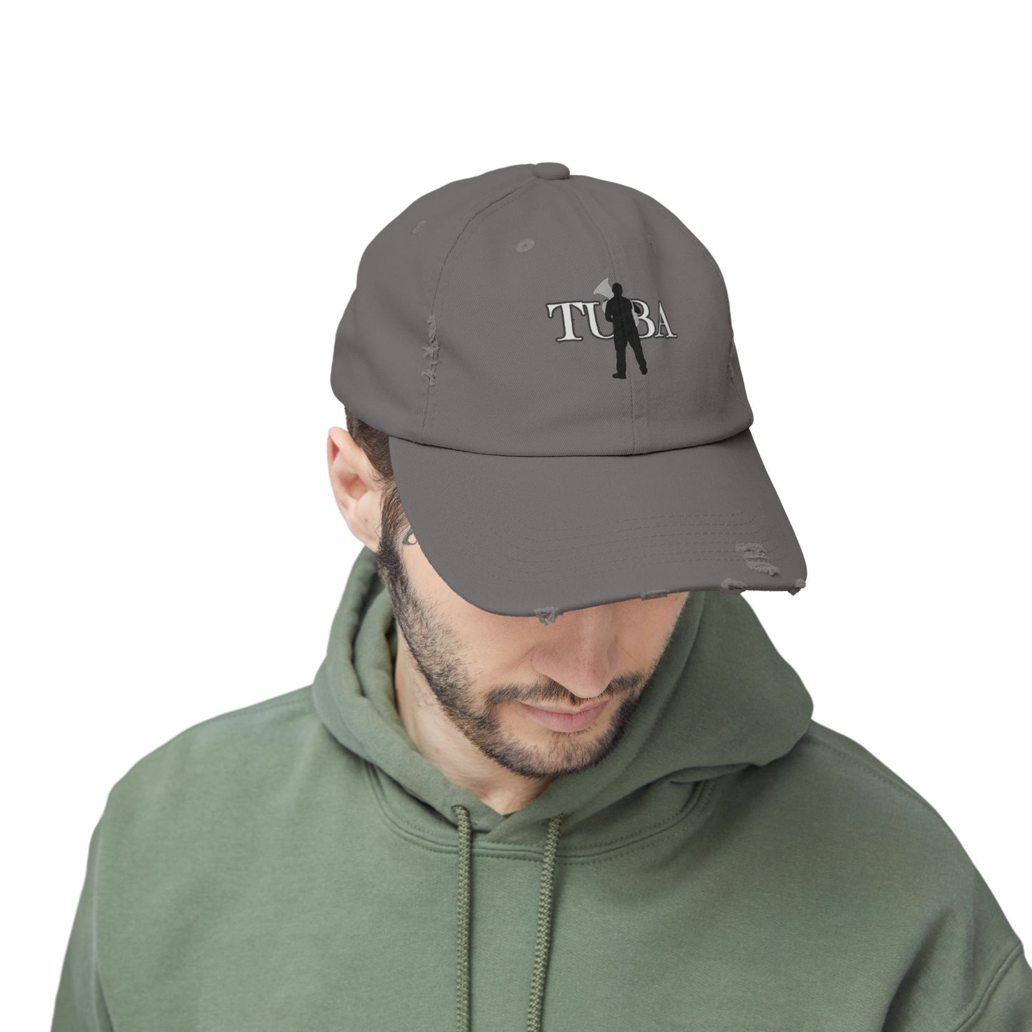 Unisex Tuba Distressed Cap