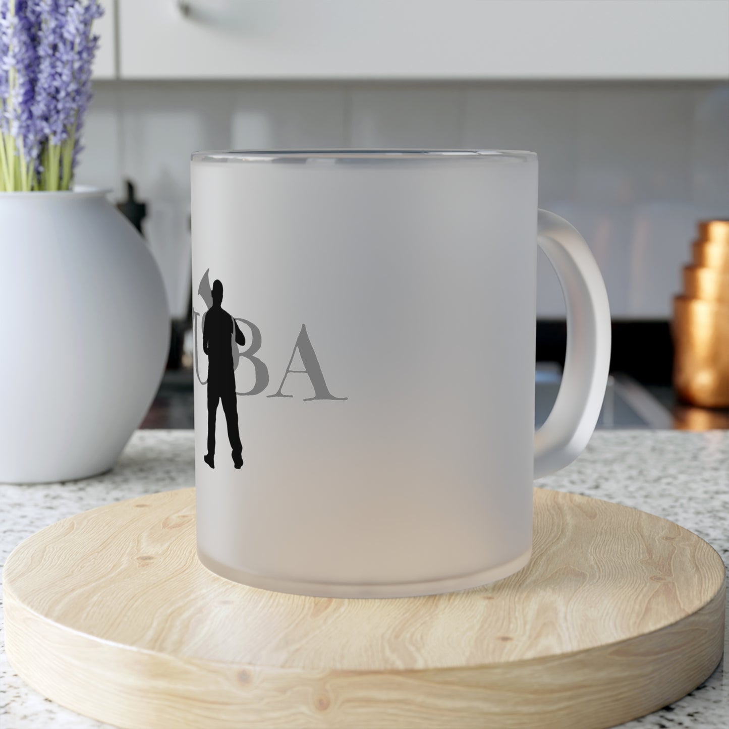 Tuba Frosted Glass Mug