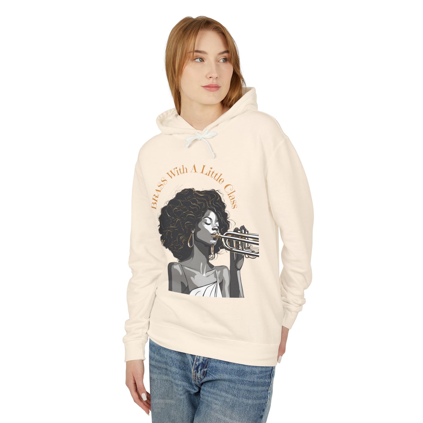 "Brass With Class" Unisex Lightweight Hooded Sweatshirt