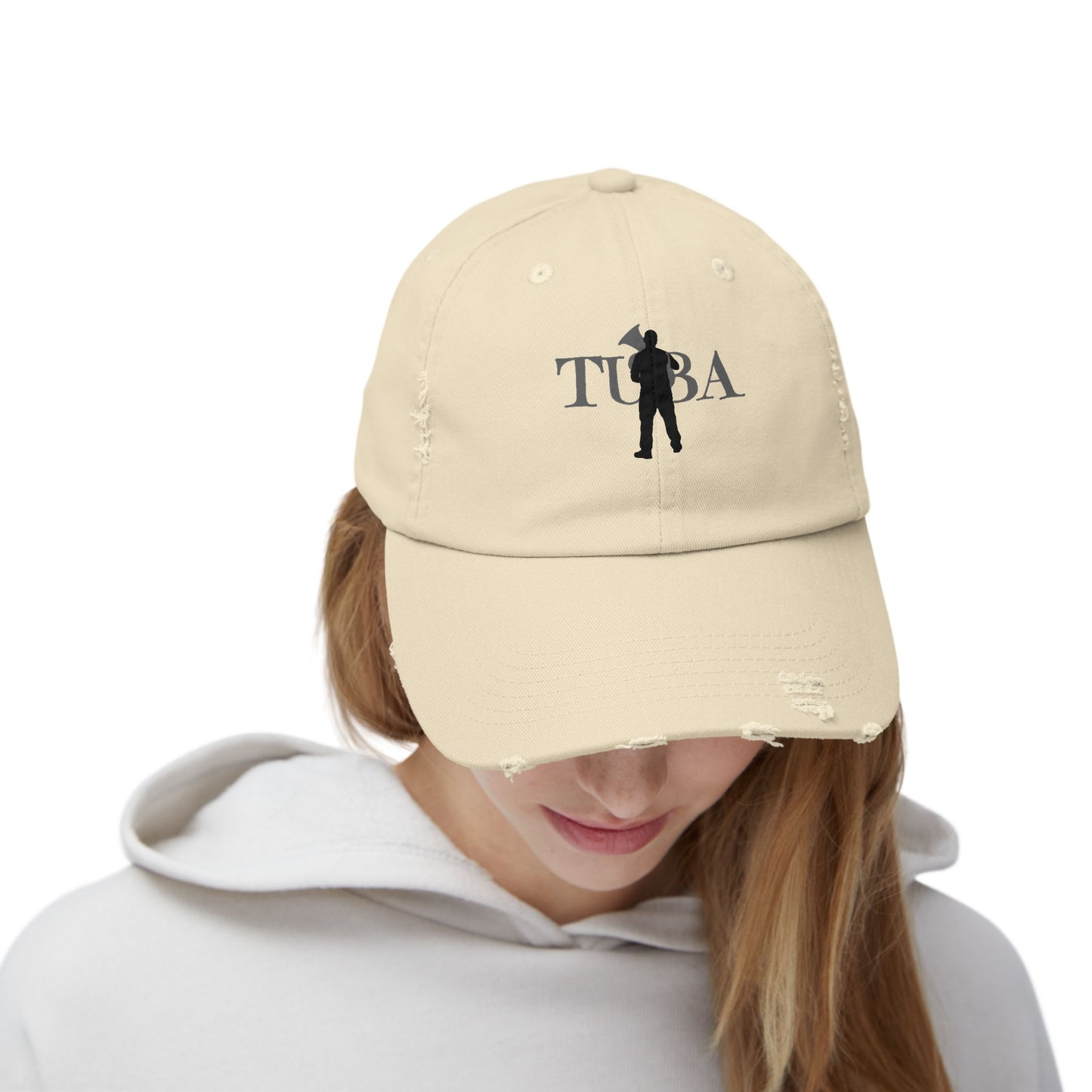 Unisex Tuba Distressed Cap