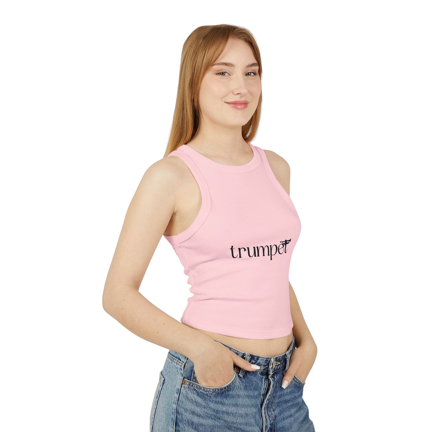 "Trumpet" Women's Micro Rib Racer Tank Top