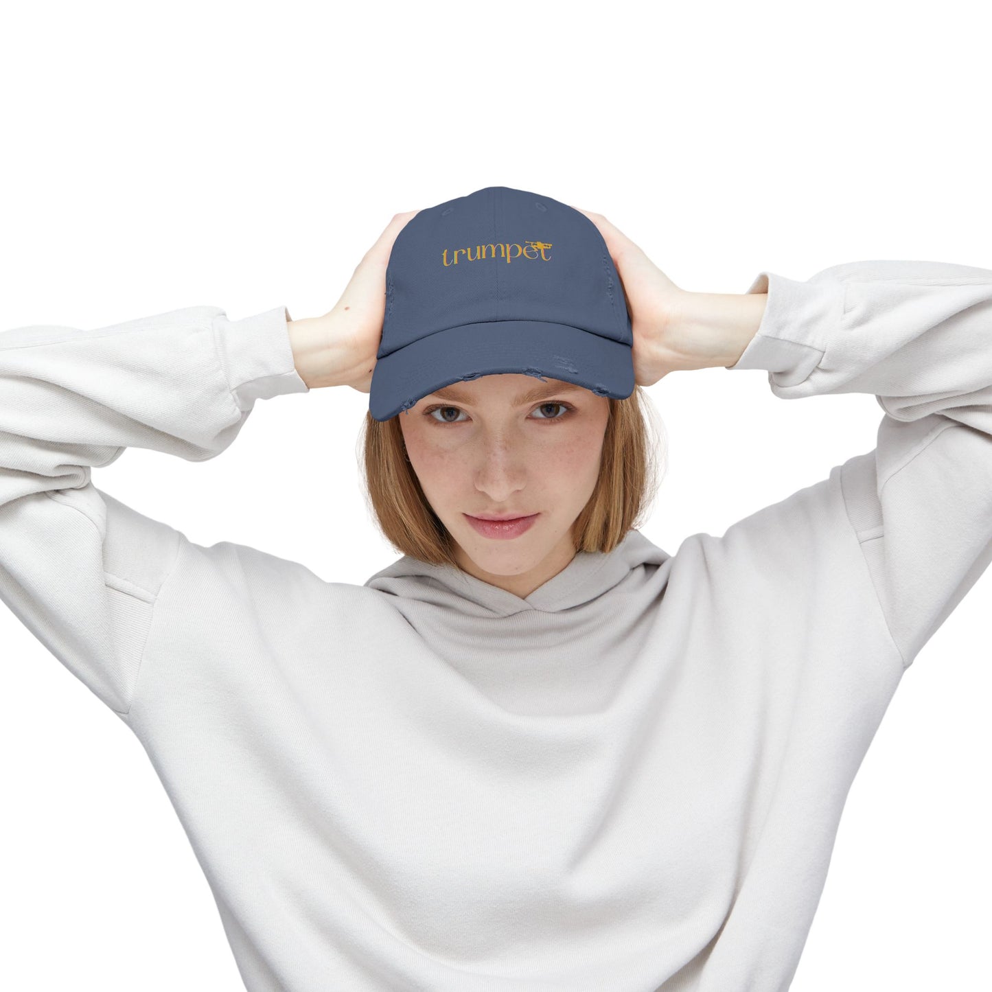 Unisex Distressed Trumpet Cap