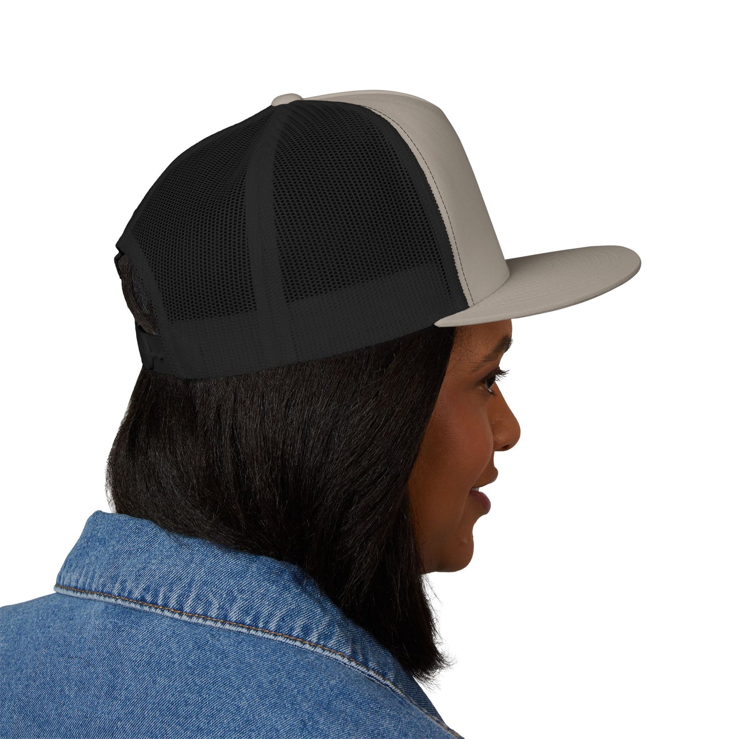 Embroidered "Clarinet" 5 Panel Trucker Cap