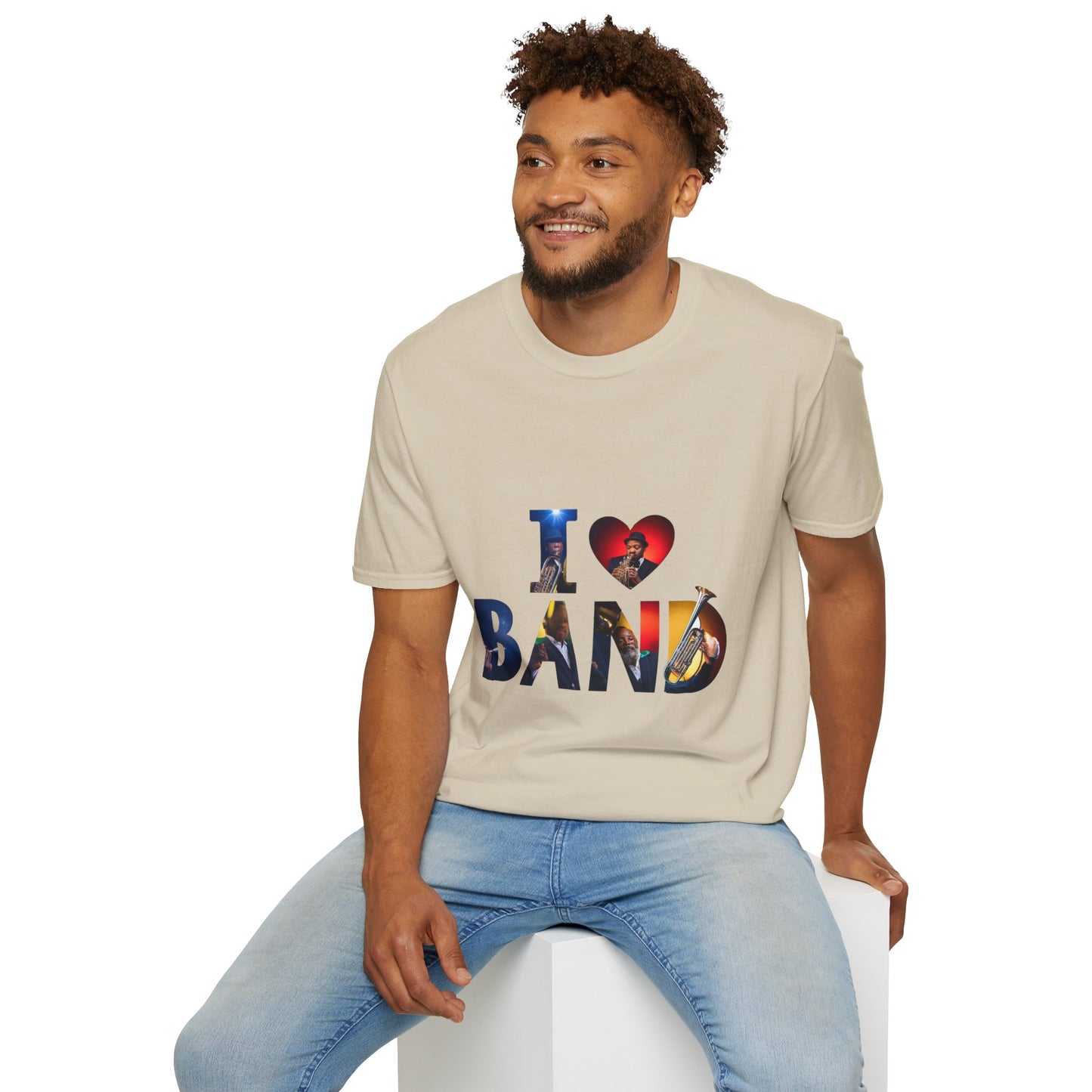 I Love Band Unisex Softstyle T-Shirt