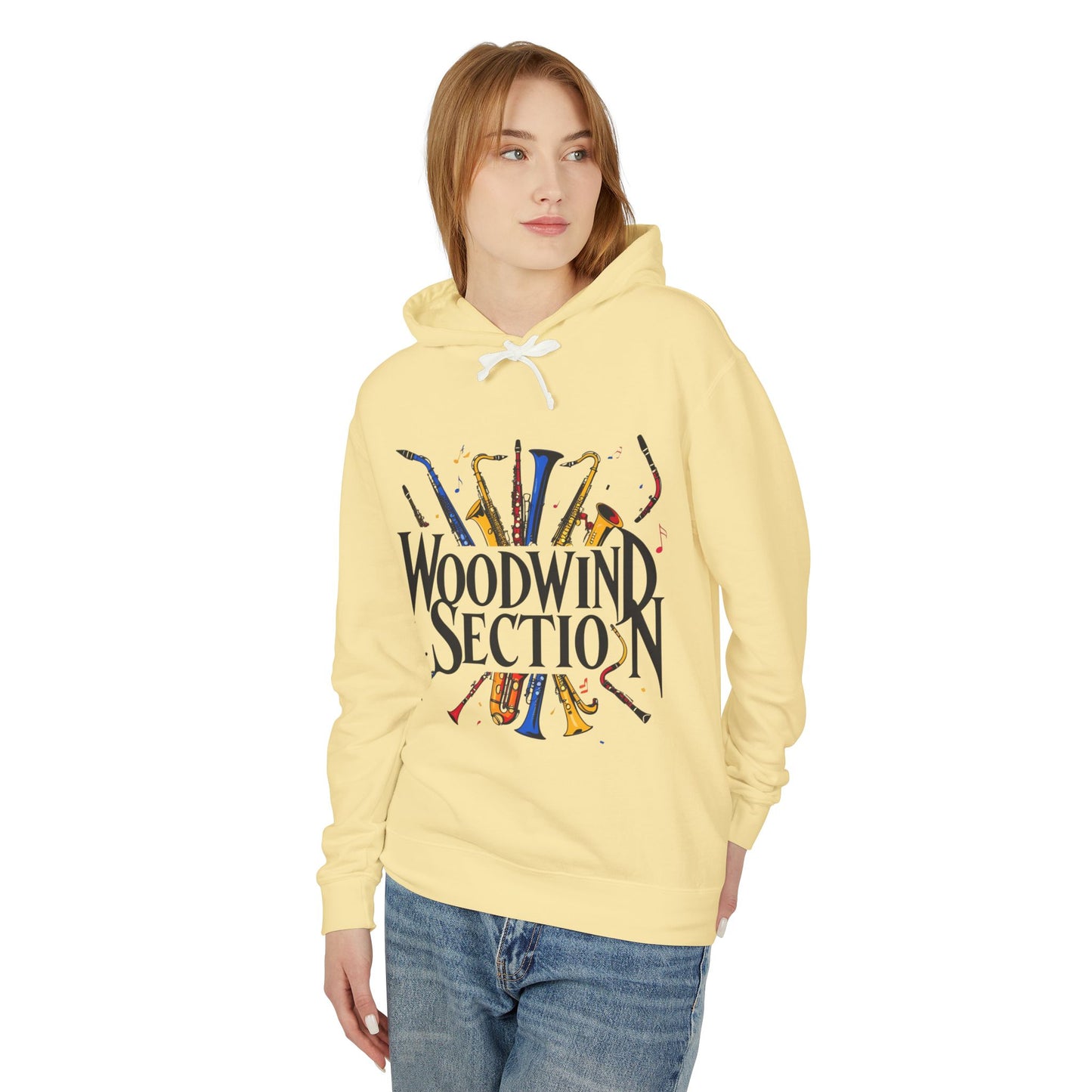 "Woodwind Section" Hooded Unisex Lightweight Sweatshirt
