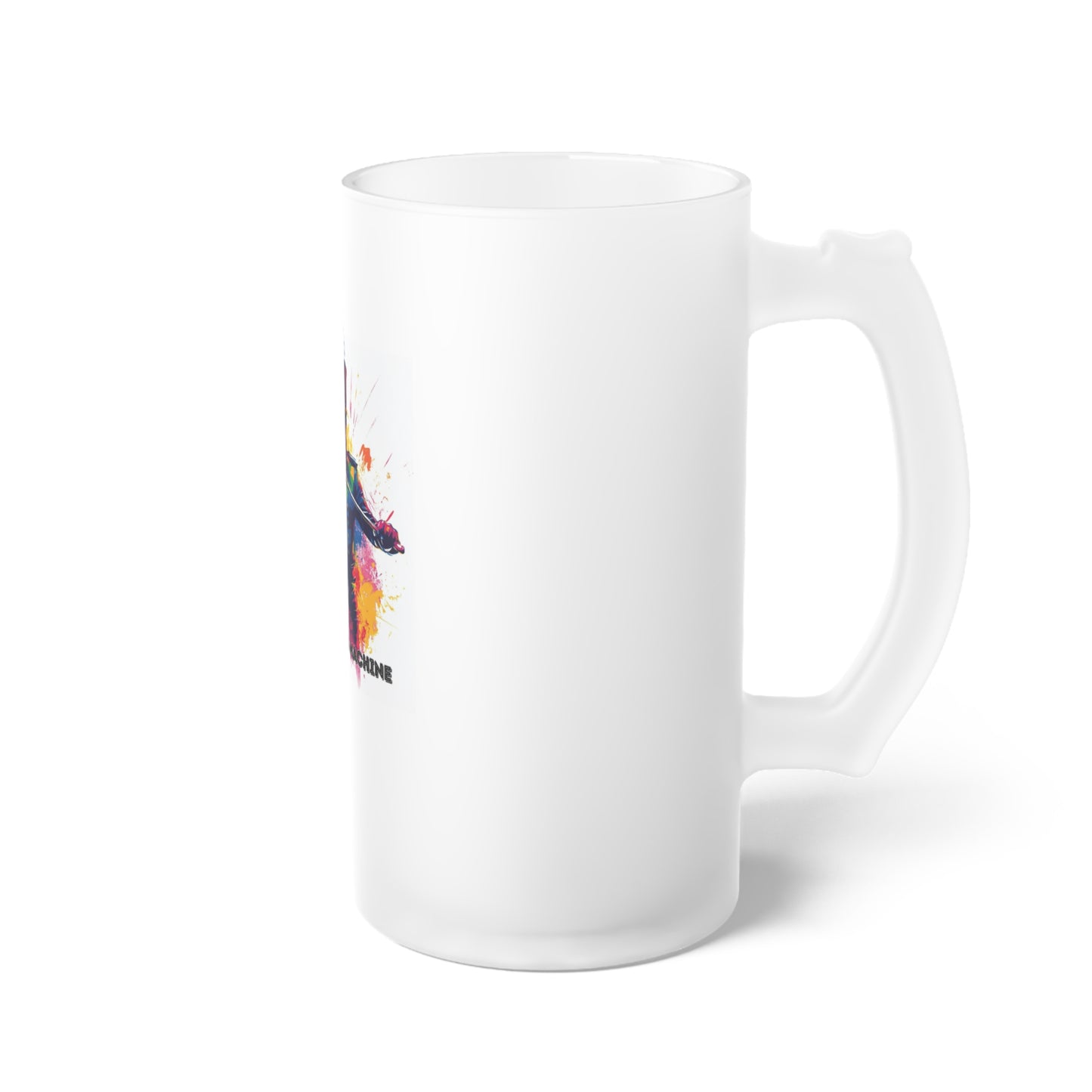 "Marching Machine" Frosted Glass Beer Mug