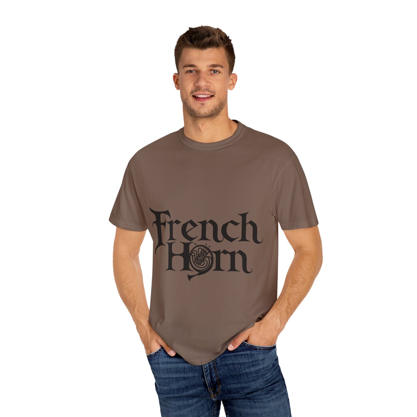 "French Horn" Unisex Garment-Dyed T-shirt