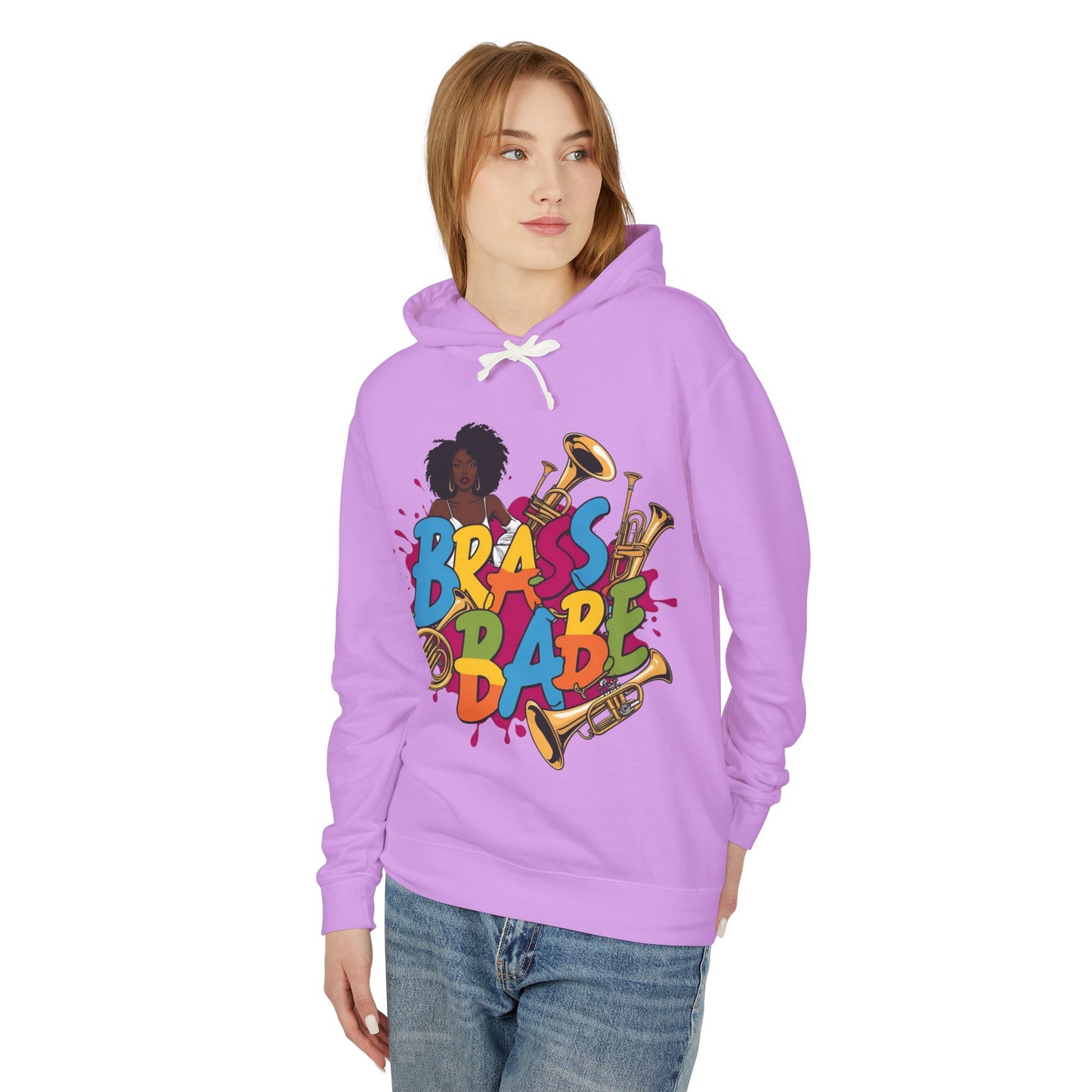 Unisex "Brass Babe" Lightweight Hooded Sweatshirt
