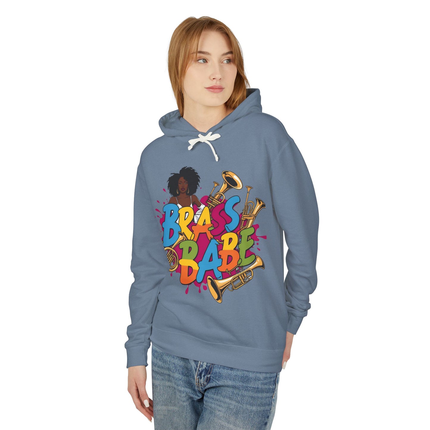 Unisex "Brass Babe" Lightweight Hooded Sweatshirt