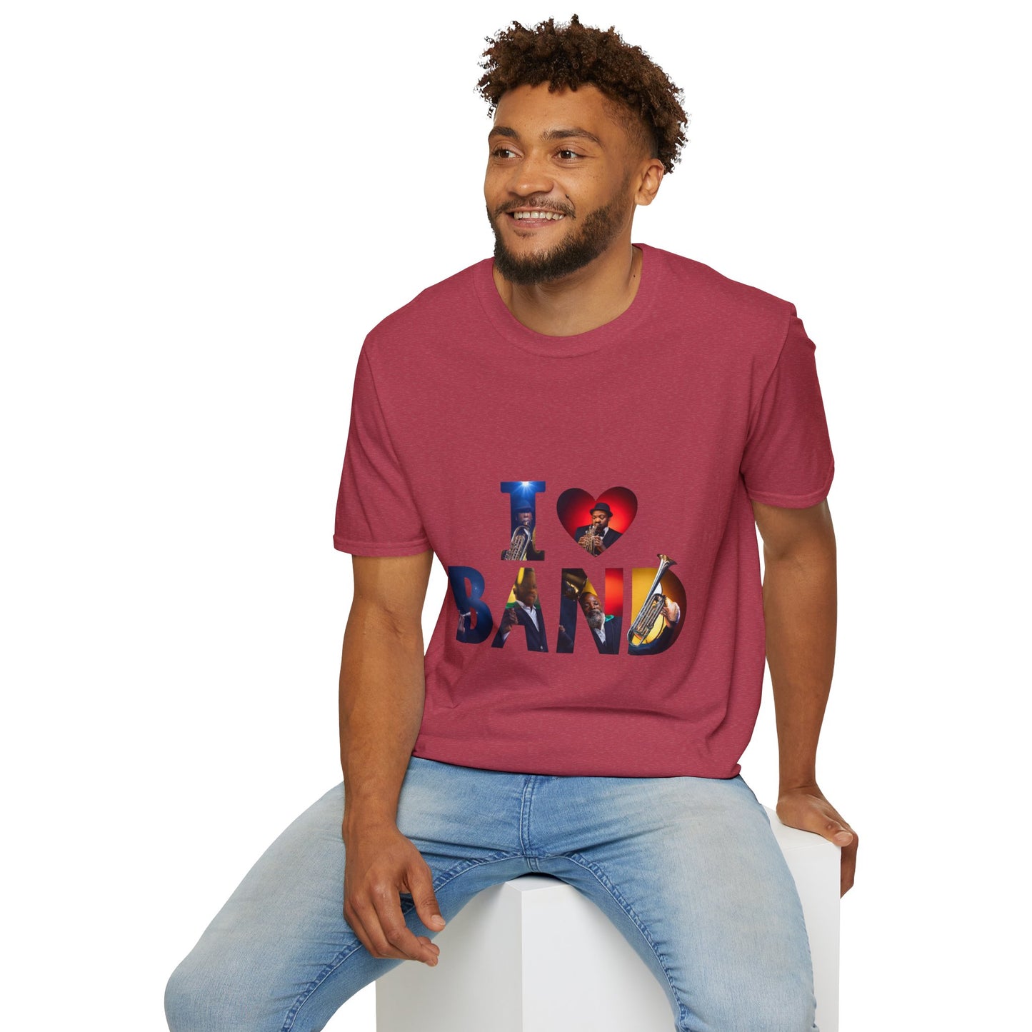 I Love Band Unisex Softstyle T-Shirt
